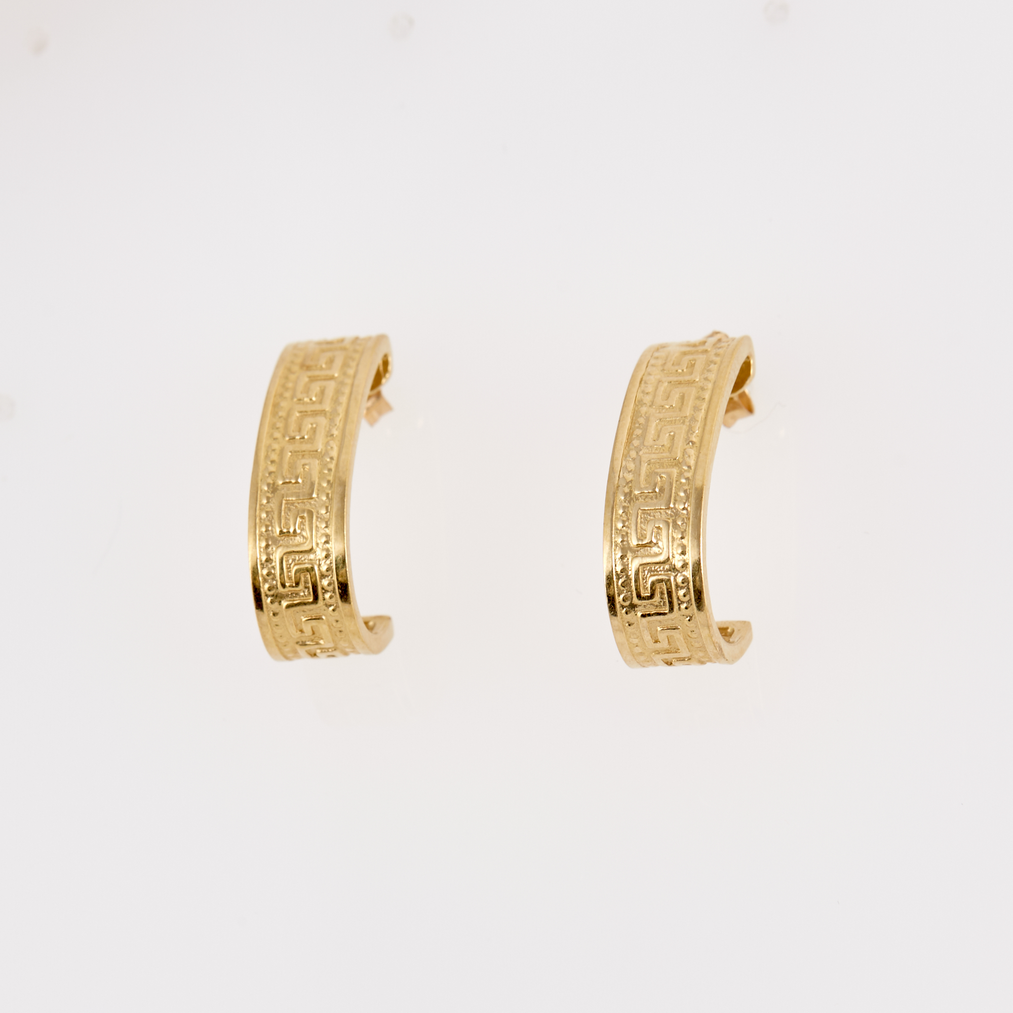 Lot image - Two Gold Earrings, 14K 3 dwt.
