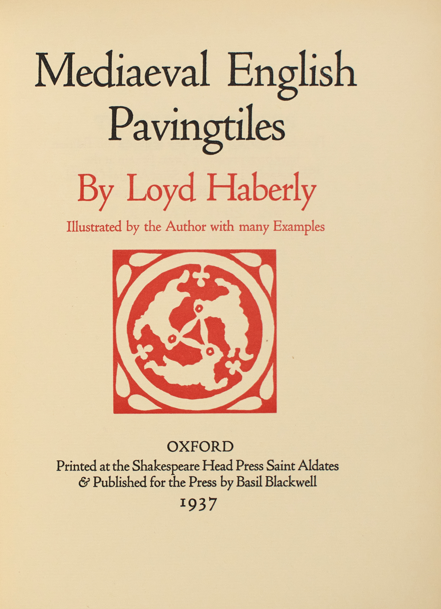 Lot image - HABERLY, LOYD  Mediaeval English Pavingtiles.