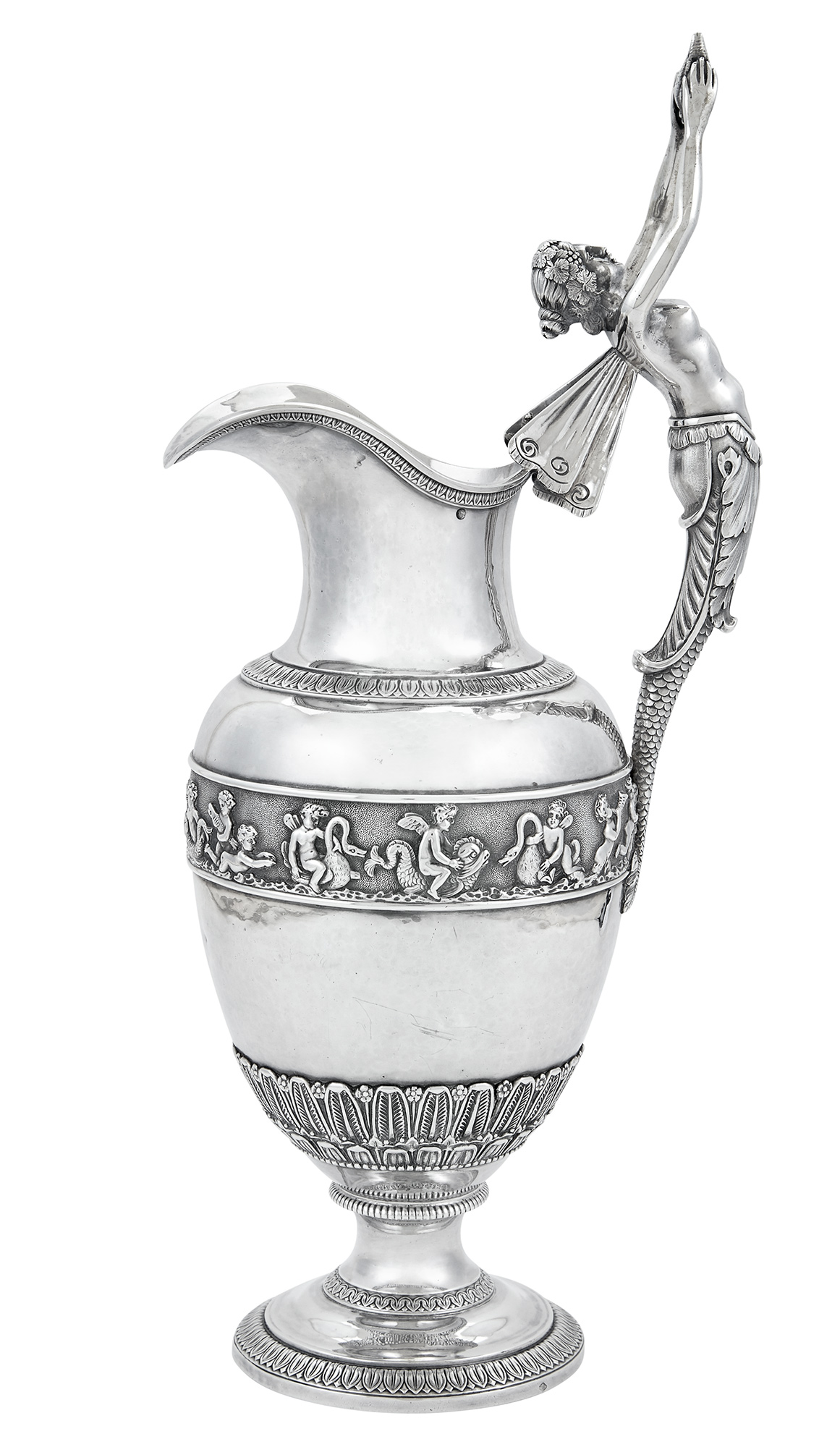 Lot image - French Empire Silver Water Pitcher