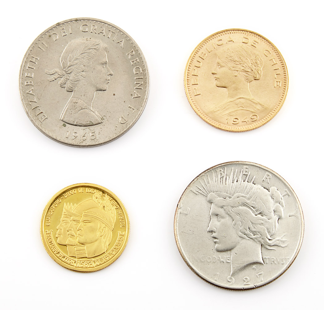 Lot image - Coin Group of Four Items