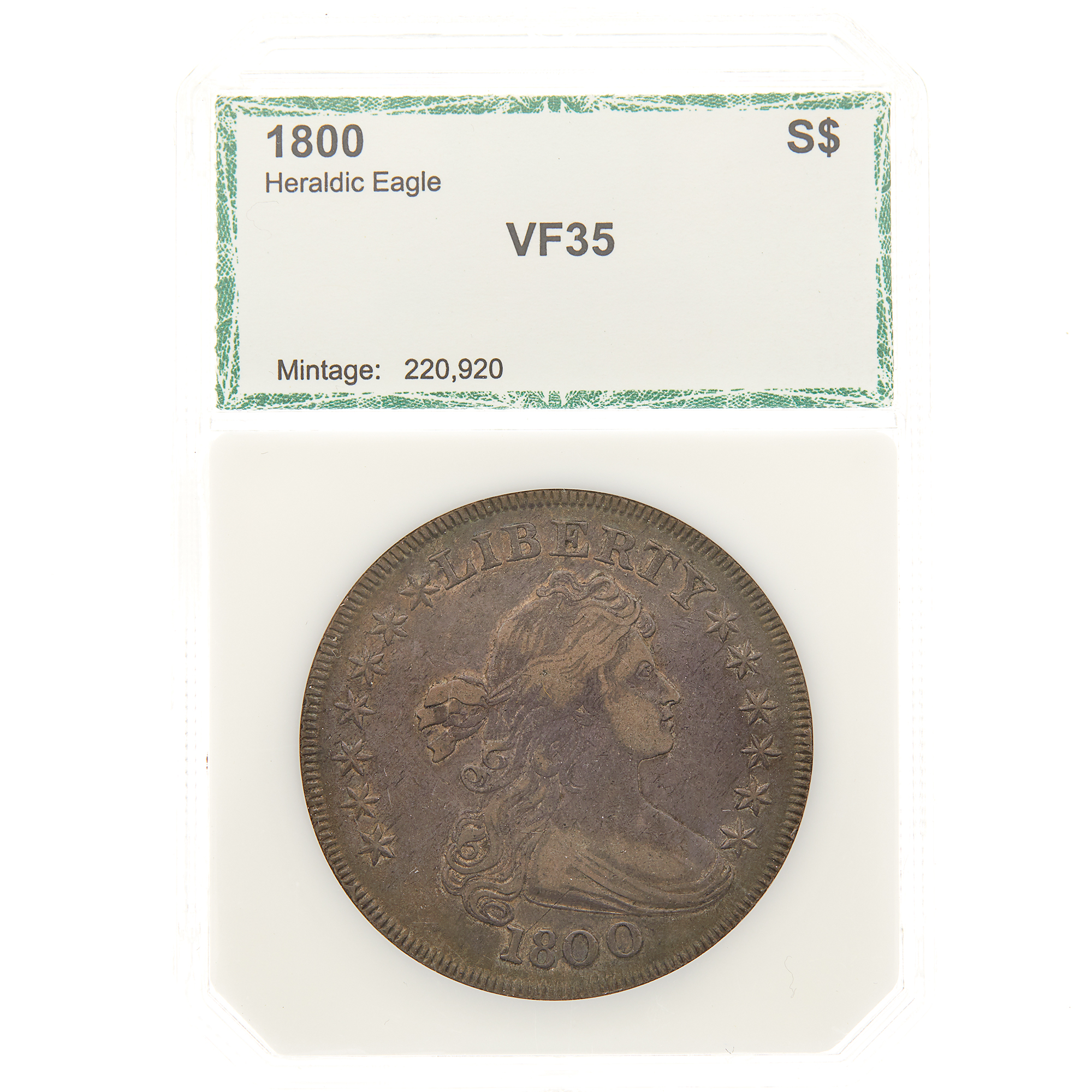 Lot image - United States 1800 Heraldic Eagle Silver Dollar