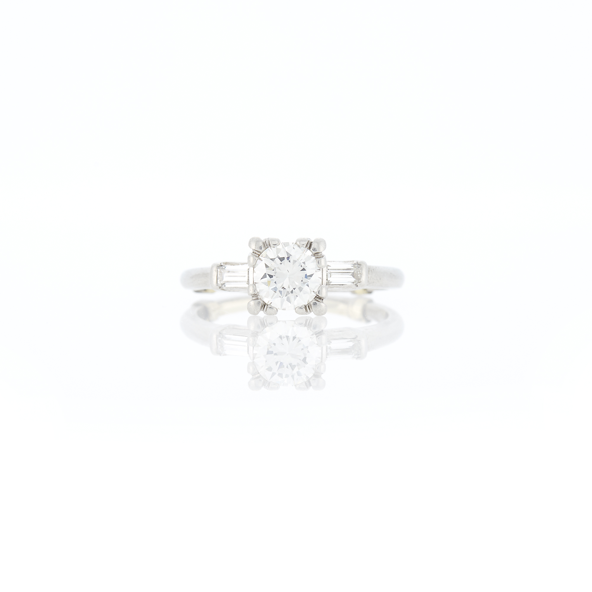 Lot image - Platinum and Diamond Ring