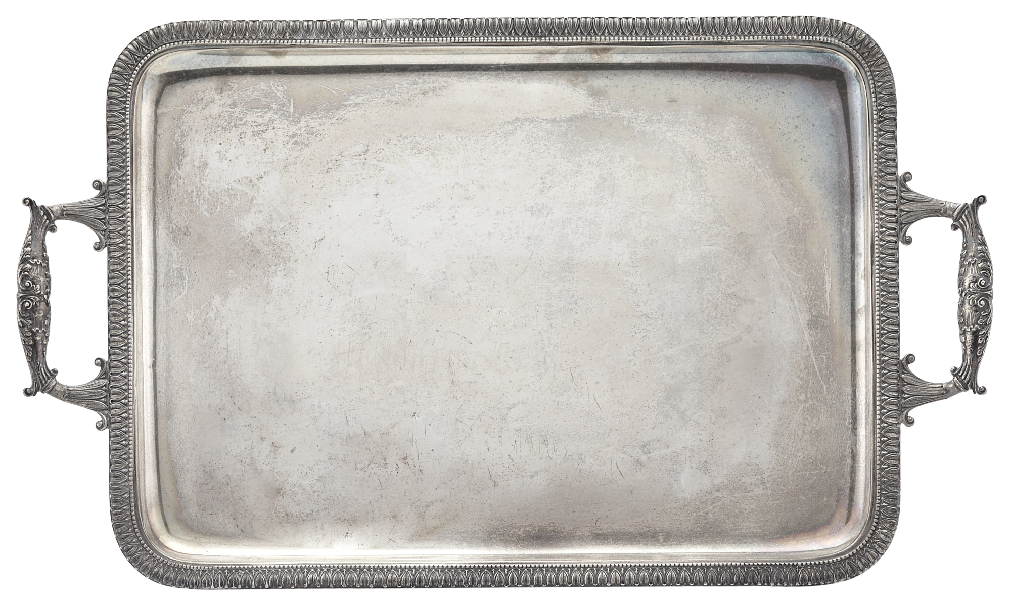 Lot image - Italian Silver Two-Handled Tray