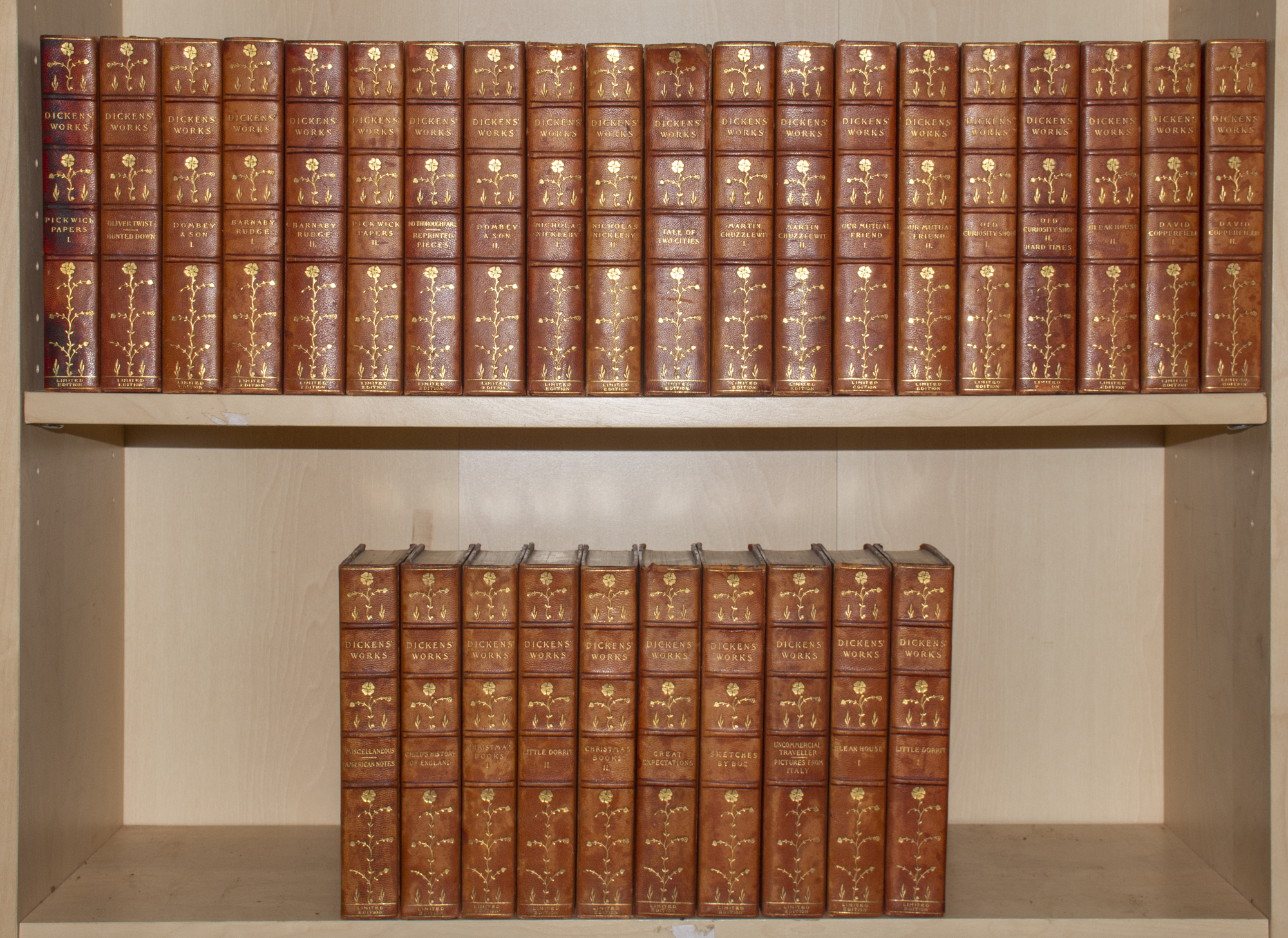 Lot image - [BINDINGS]  DICKENS, CHARLES. Works.
