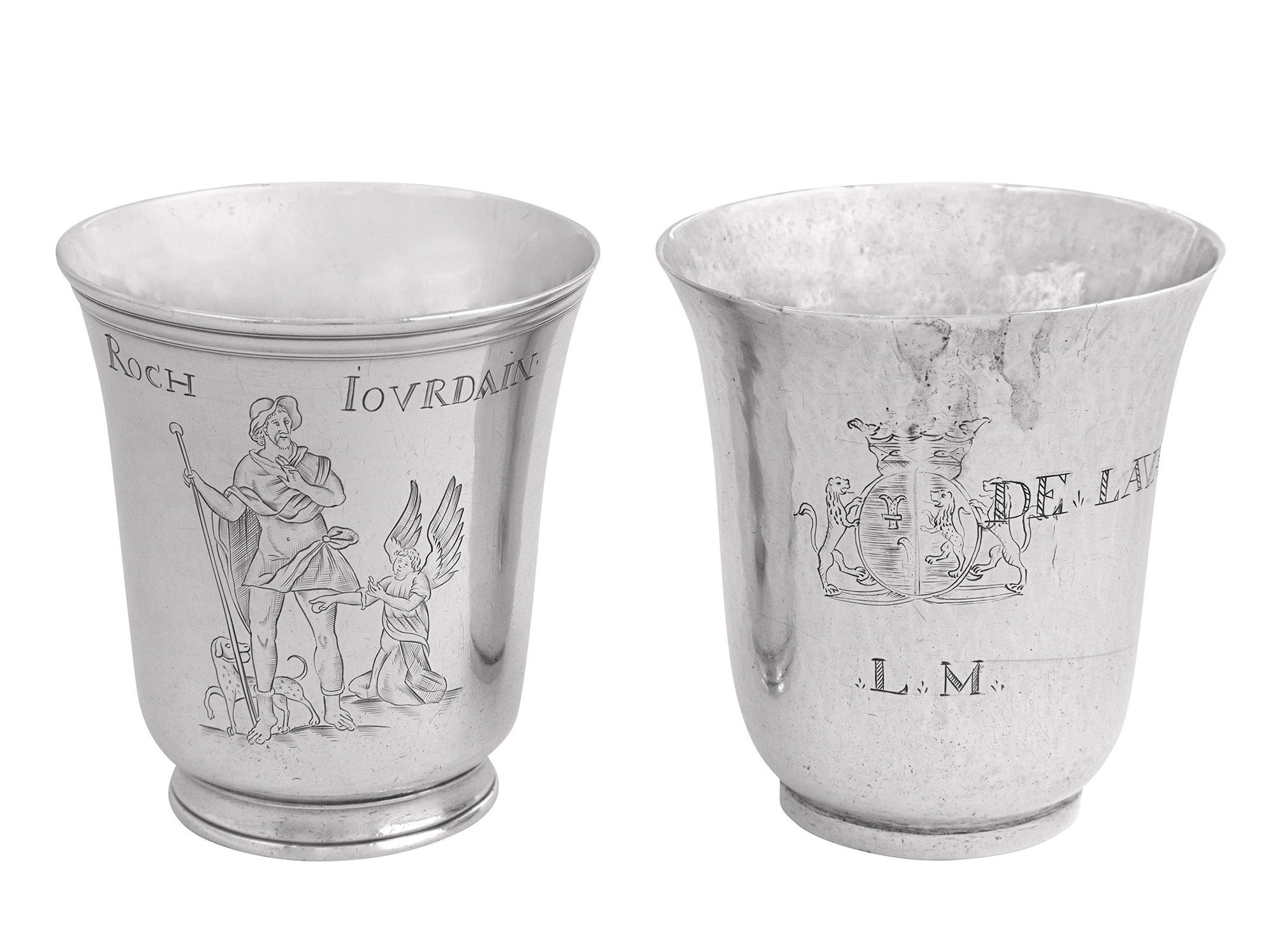 Lot image - Two French Silver Beakers