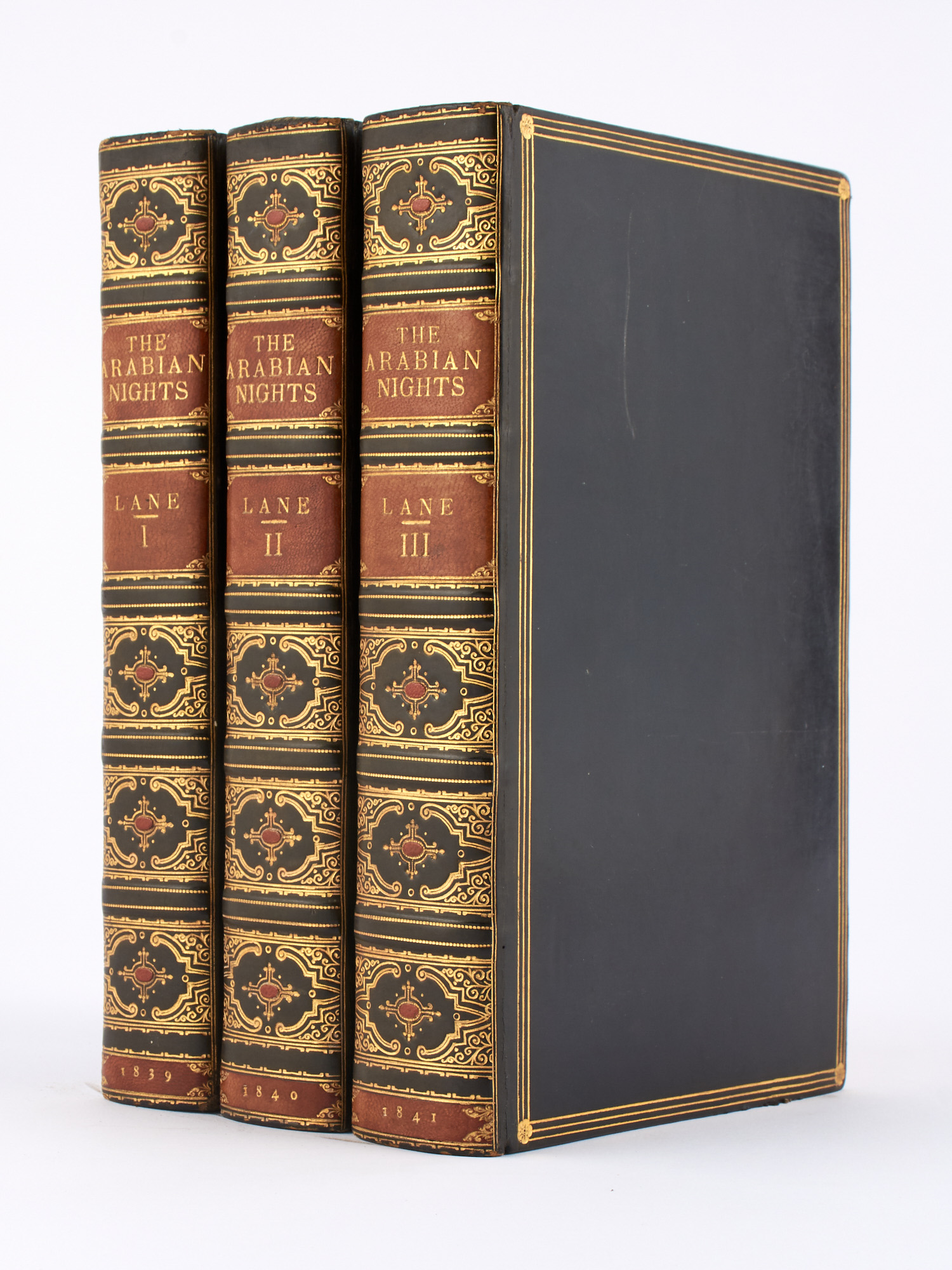 Lot image - LANE, EDWARD WILLIAM  The Thousand and One Nights, Commonly Called in England, The Arabian Nights Entertainment.