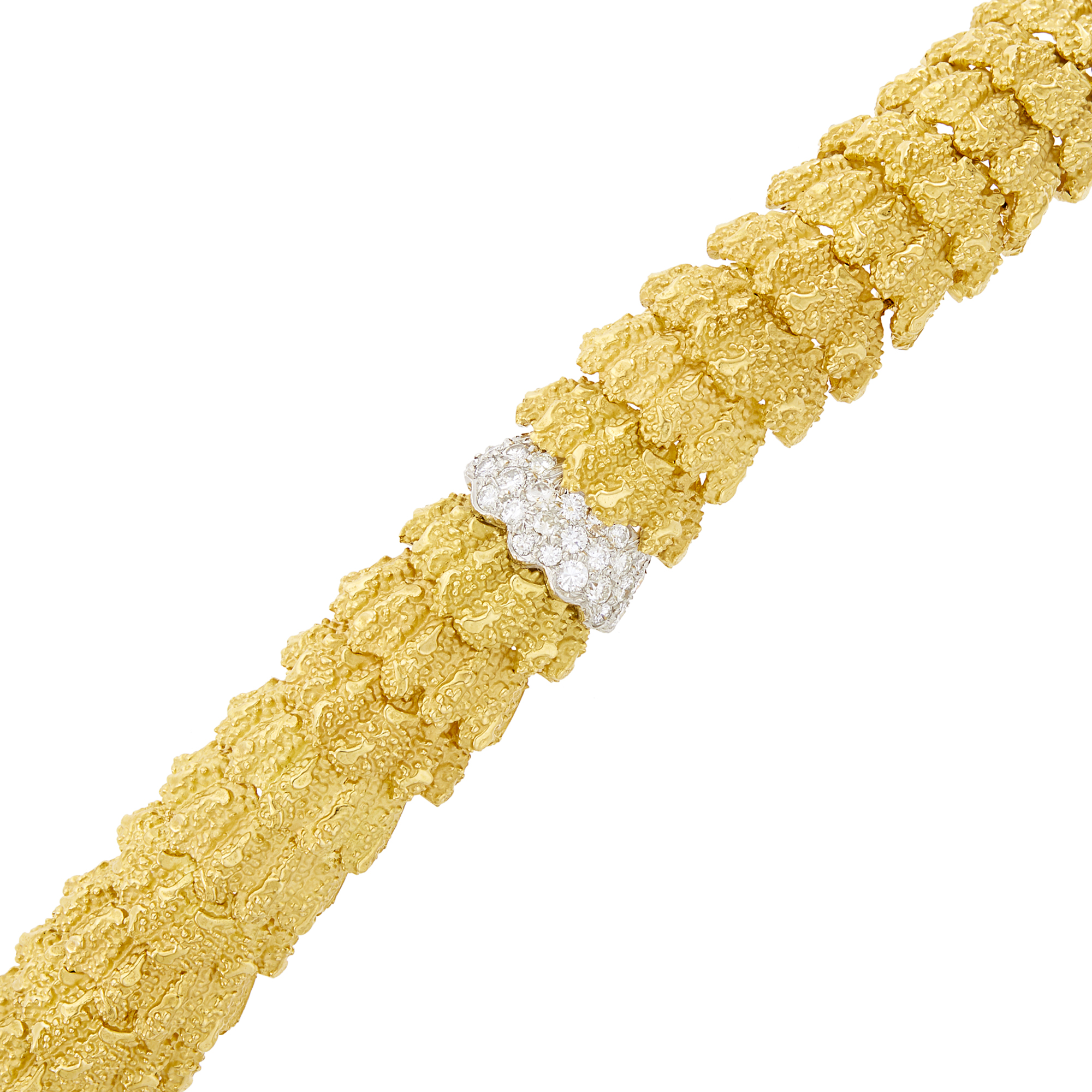Lot image - Two-Color Gold and Diamond Bracelet