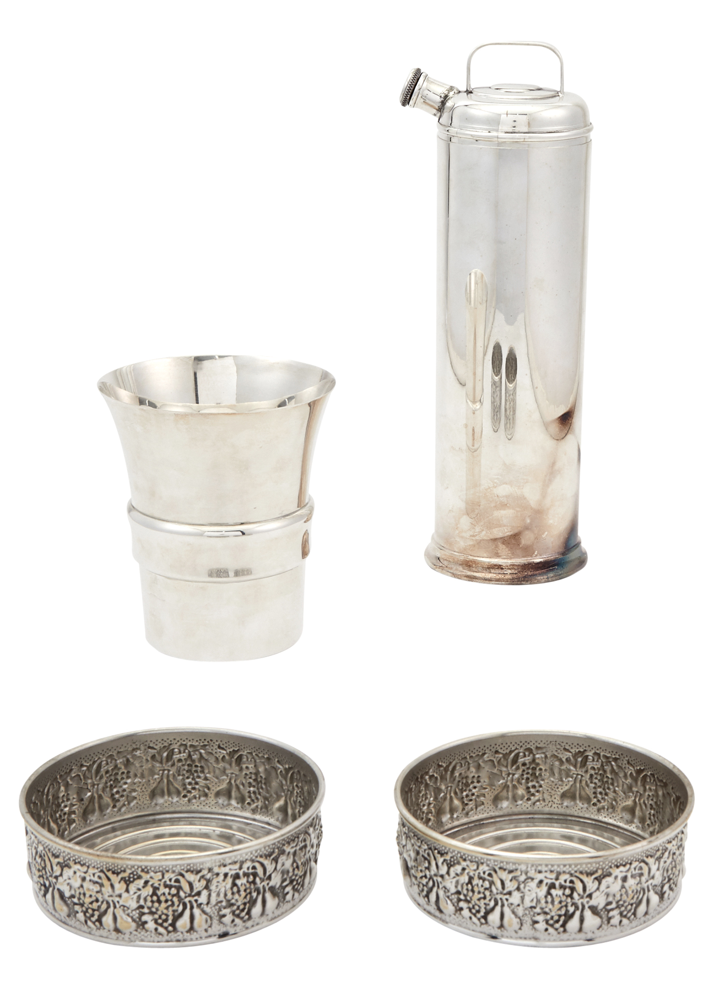 Lot image - Assembled Silver-Plated Barware Set