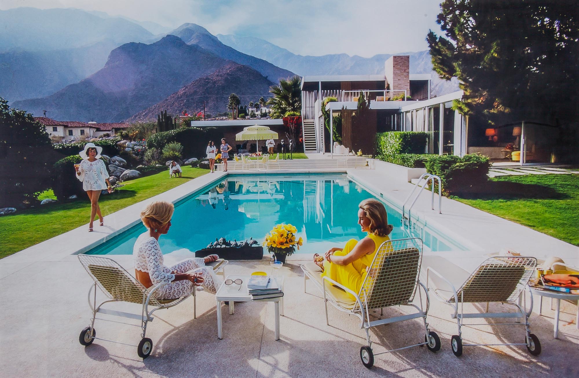 Lot image - AARONS, SLIM (1916-2006)Poolside Gossip: Lita Baron, Nelda Linsk and Helen Dzo Dzo, Palm Springs,