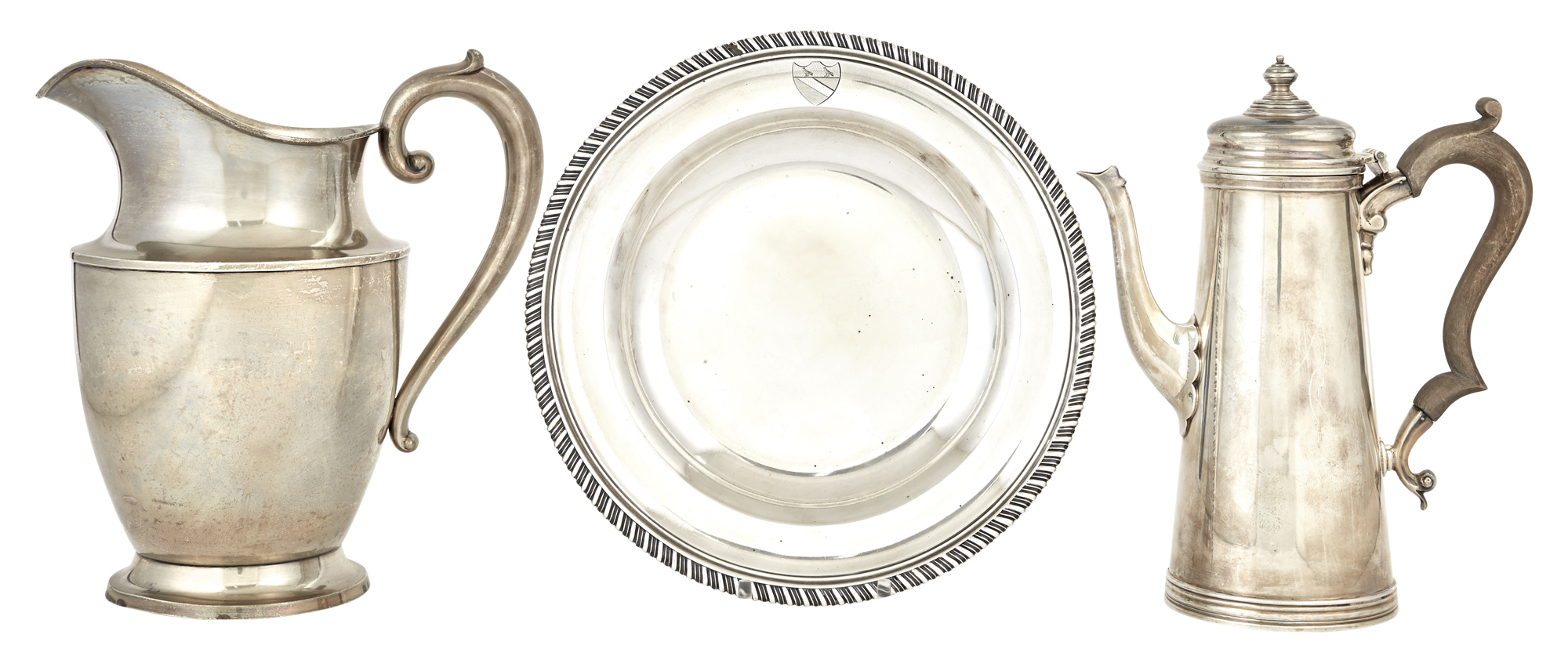 Lot image - Group of Three Sterling Silver Table Articles