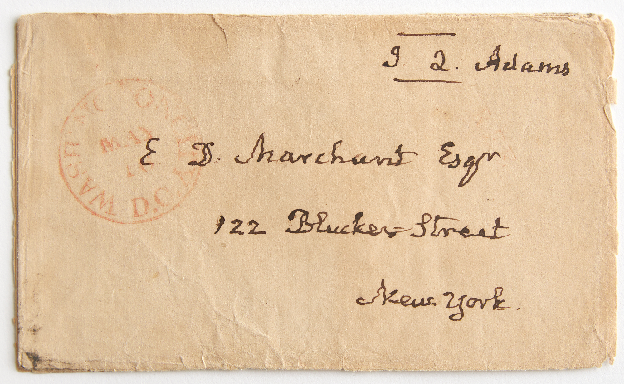 Lot image - ADAMS, JOHN QUINCY  Franking signature.