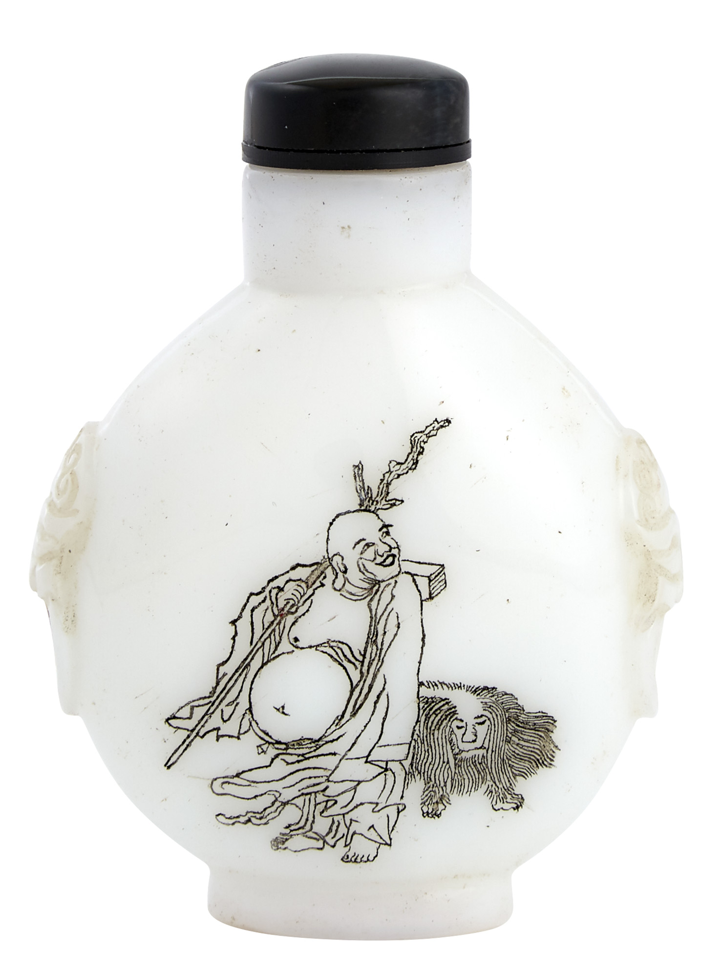 Lot image - Chinese White Glass Snuff Bottle