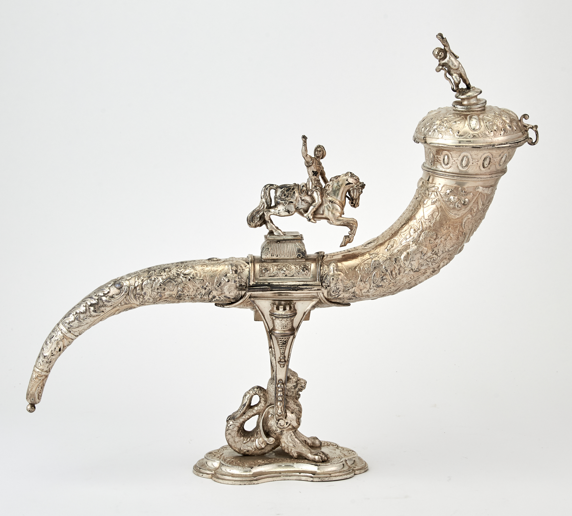 Lot image - Silver Plate Two-Piece Cornucopia/Rhyton