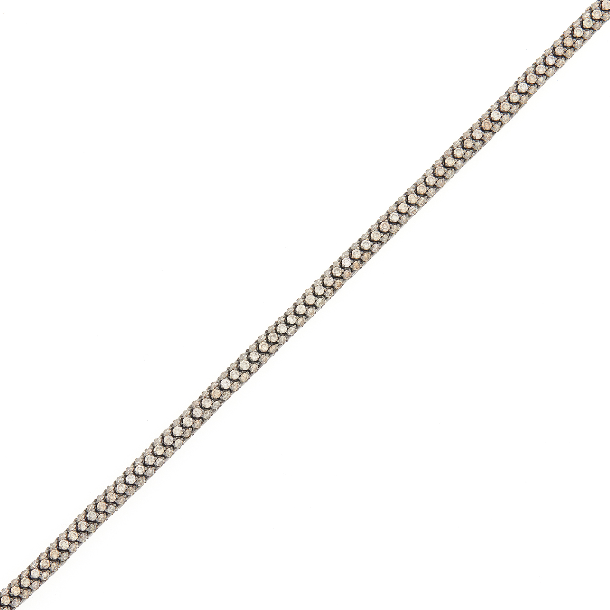 Lot image - Blackened Gold and Colored Diamond Bracelet