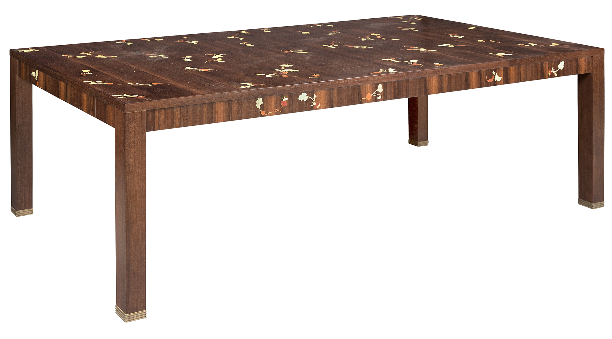 Lot image - Louis Cane Inlaid Fruitwood Extension Dining Table