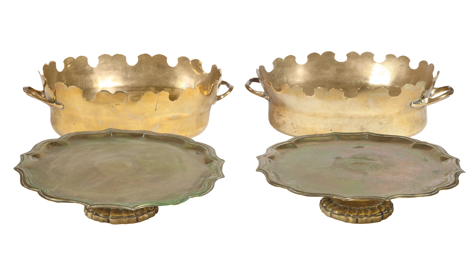 Lot image - Pair of Brass Monteiths