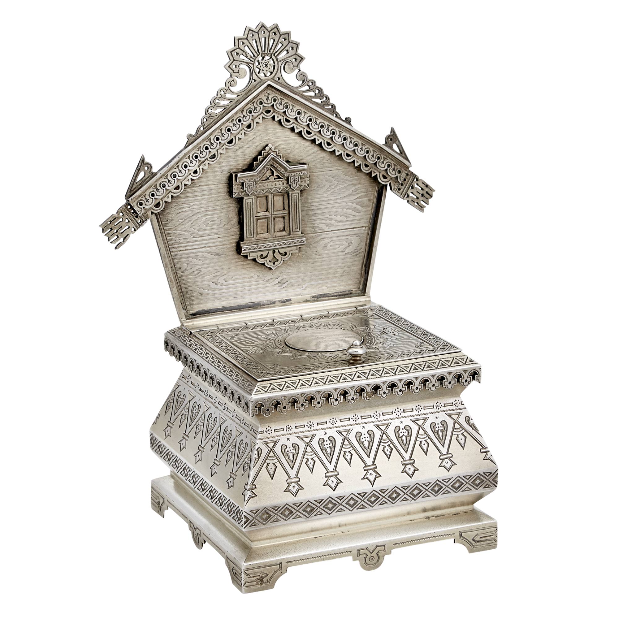 Lot image - Russian Silver-Gilt Salt Throne