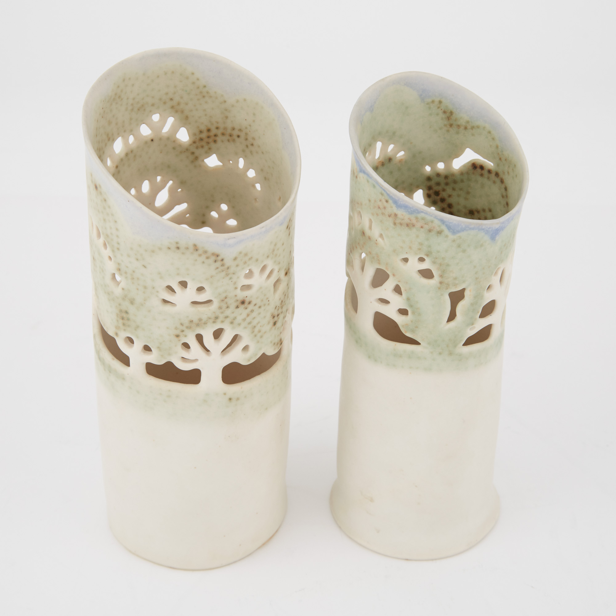 Lot image - Two Mary Rogers Studio Glazed Ceramic Vessels