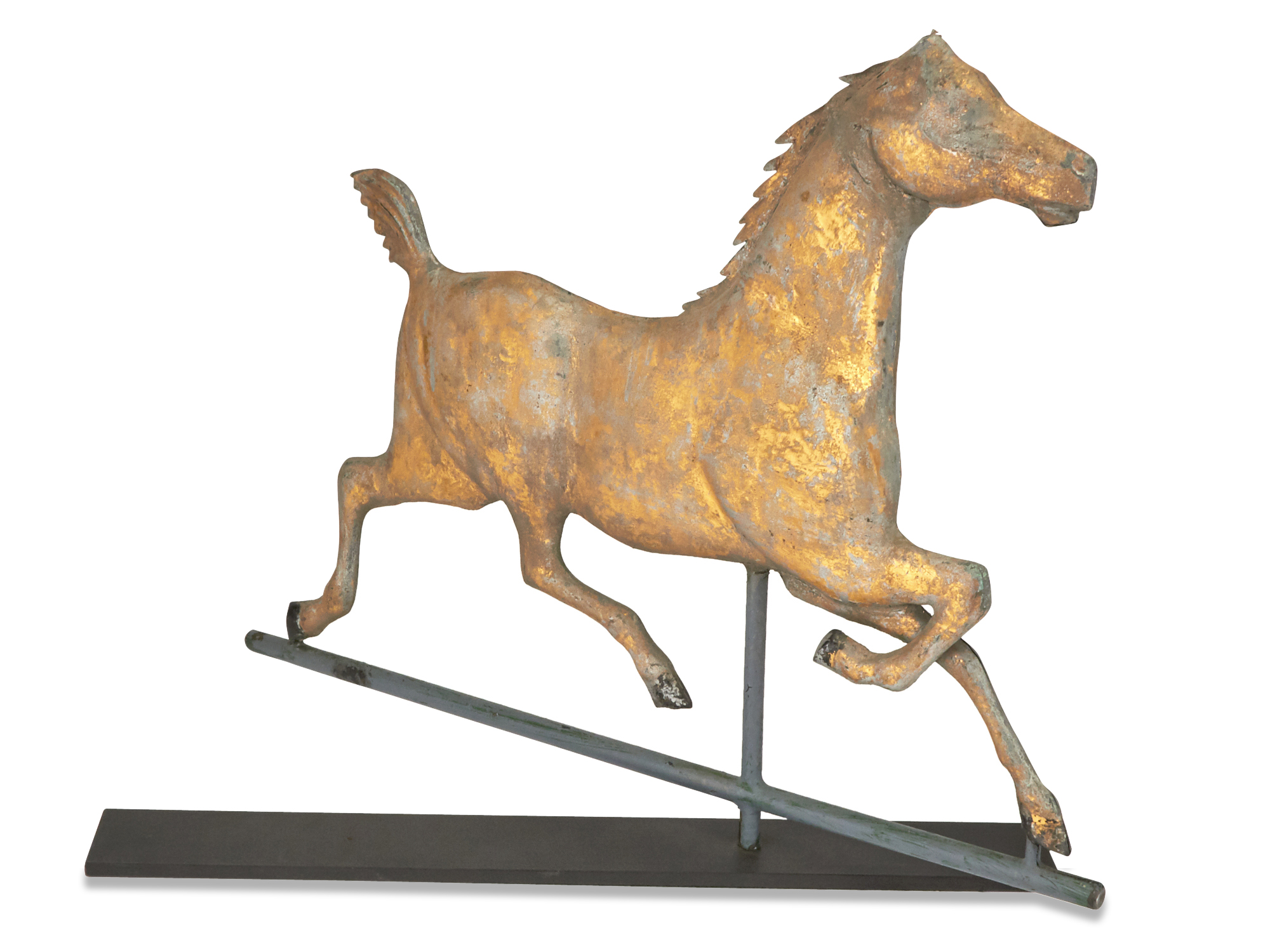 Lot image - Gilt Zinc Hackney Horse Weathervane
