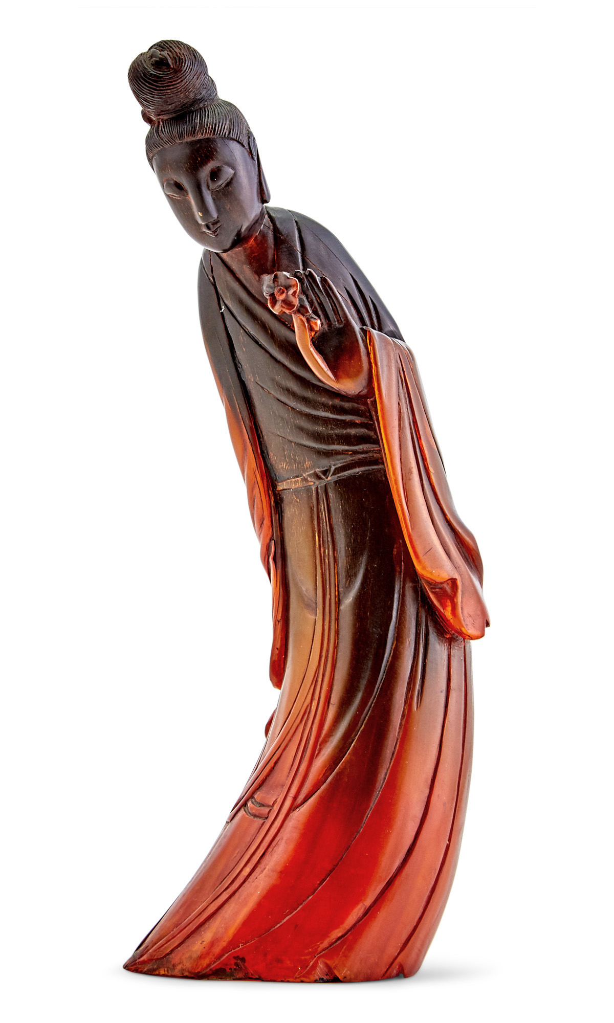 Lot image - A Chinese Carved Buffalo Horn