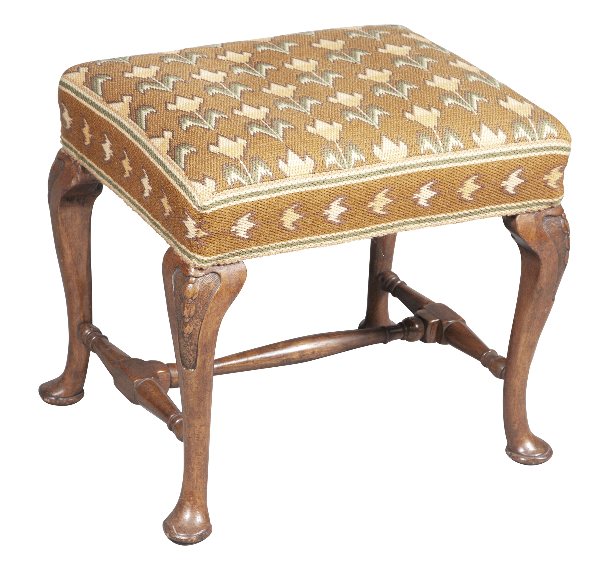 Lot image - George II Walnut Stool