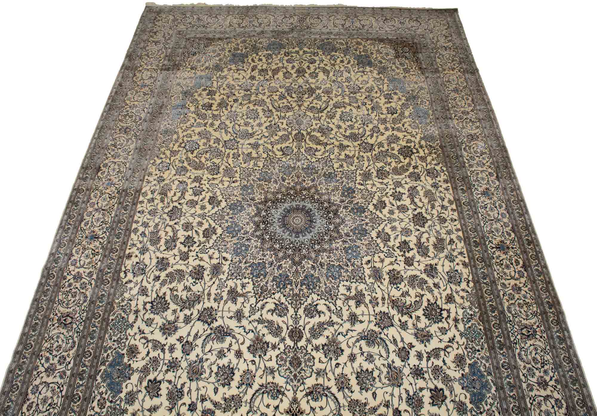 Lot image - Silk and Wool Nain Carpet