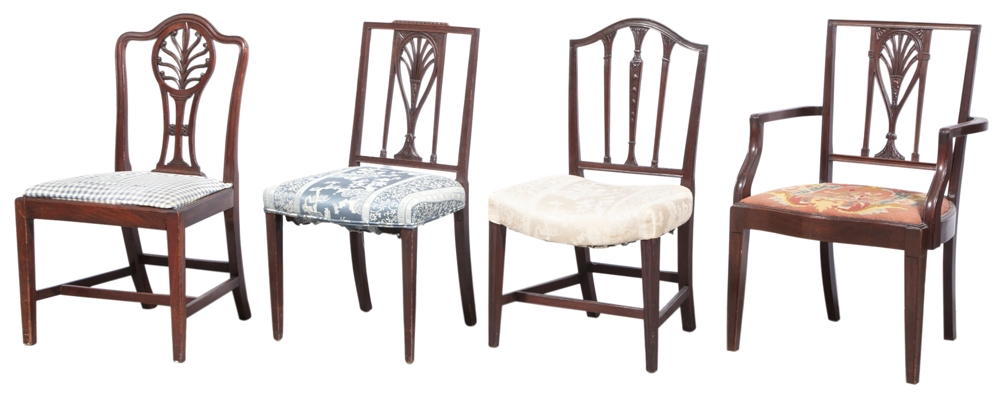 Lot image - Three Federal Mahogany Side Chairs