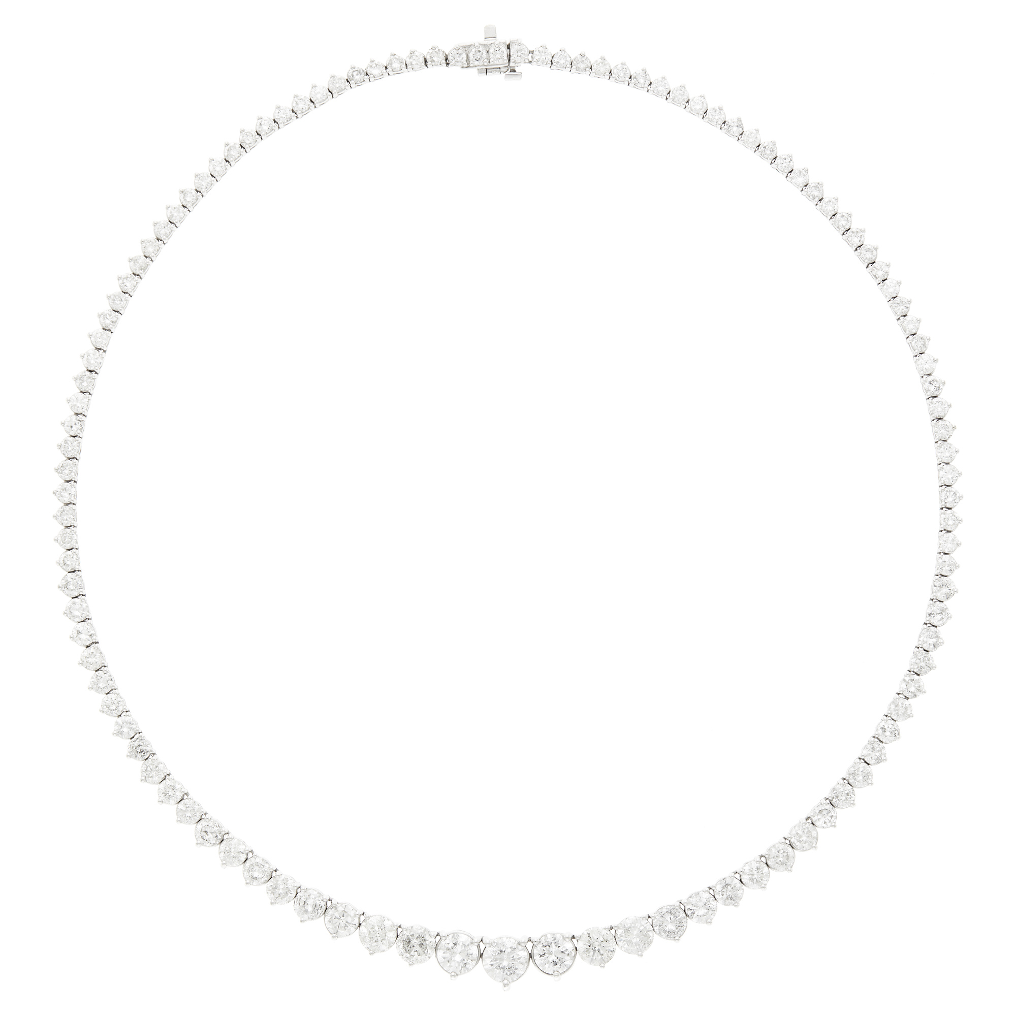 Lot image - White Gold and Diamond Necklace