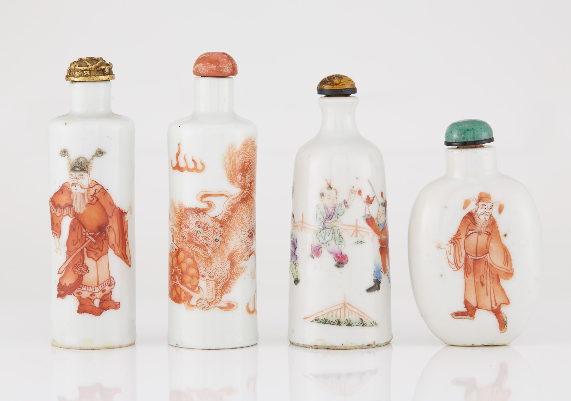Lot image - Group of Four Chinese Porcelain Snuff Bottles