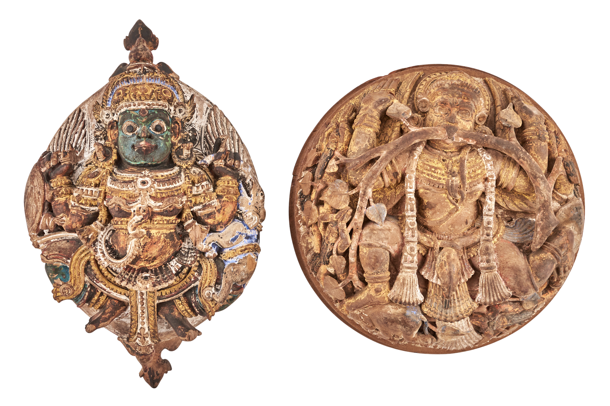 Lot image - Two Balinese Wood Carvings of Deities