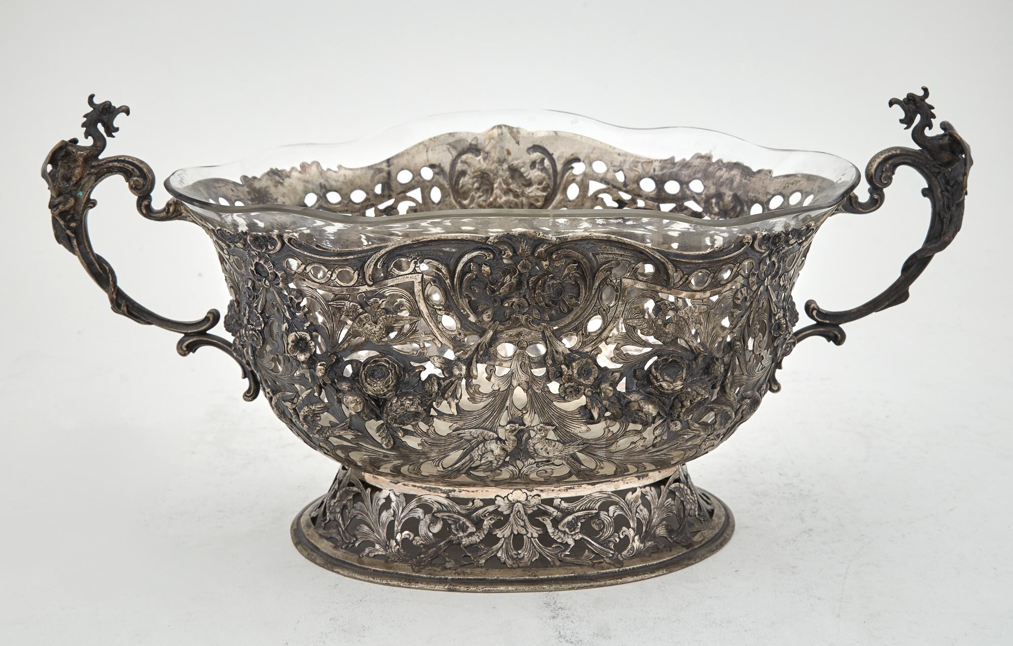 Lot image - German Silver Two Handle Centerpiece