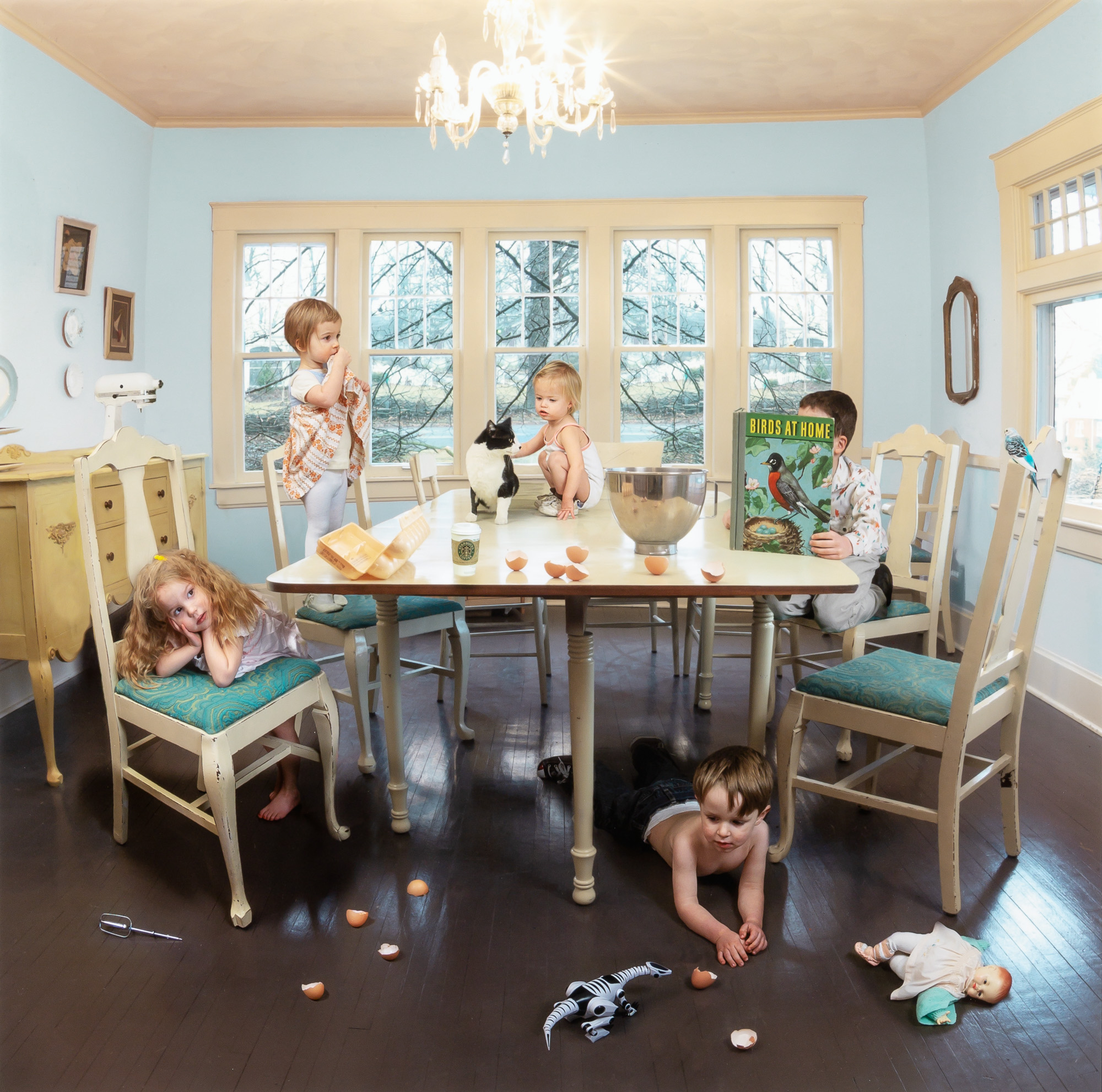 Lot image - BLACKMON, JULIE (b. 1966)  Birds at home