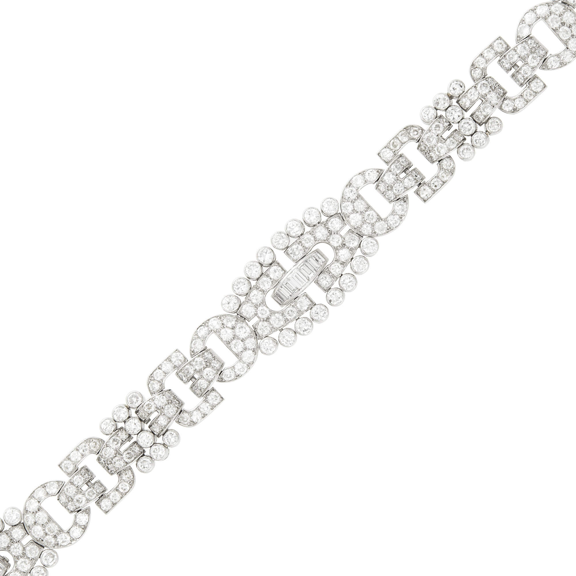 Lot image - Platinum and Diamond Bracelet