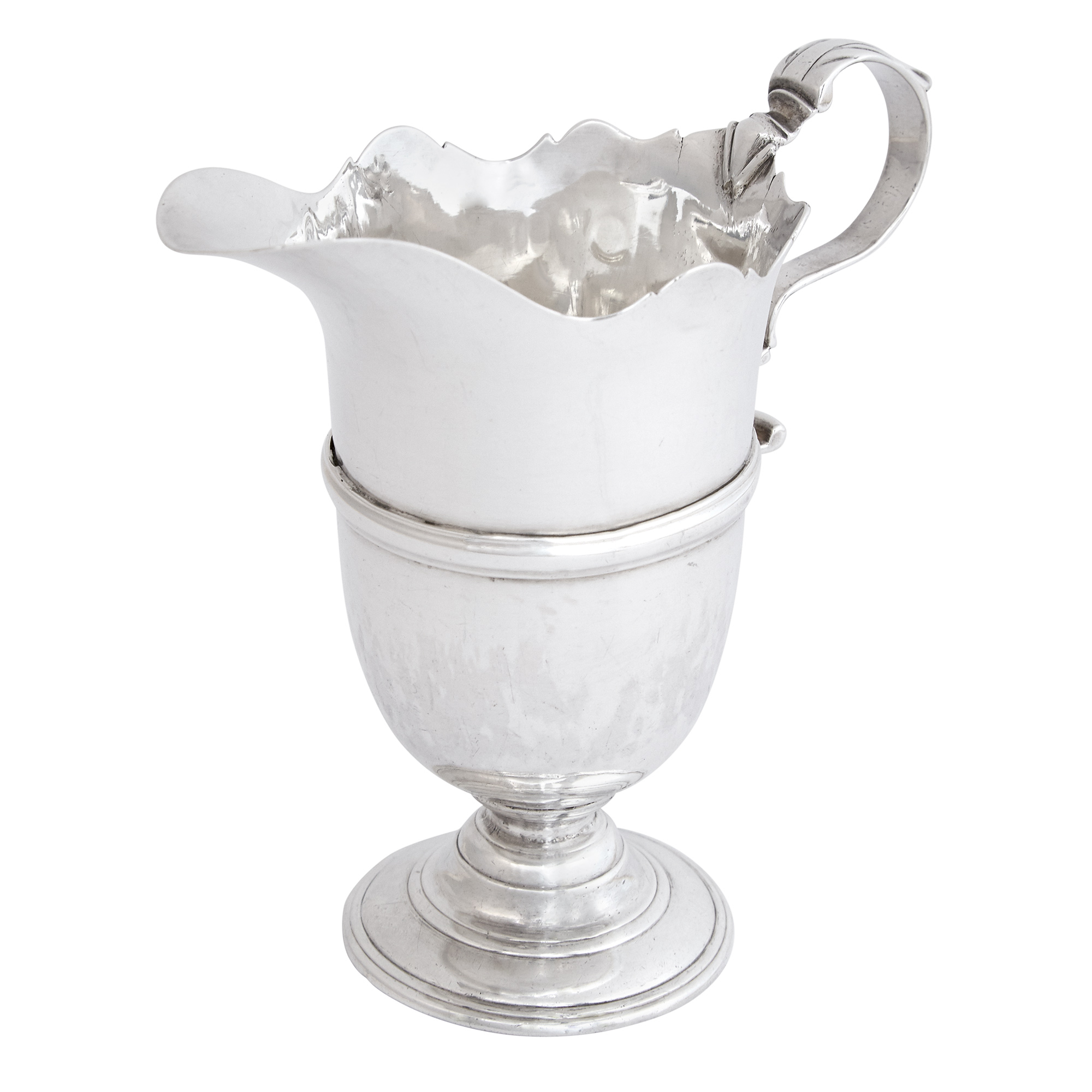 Lot image - George II Irish Sterling Silver Cream Jug