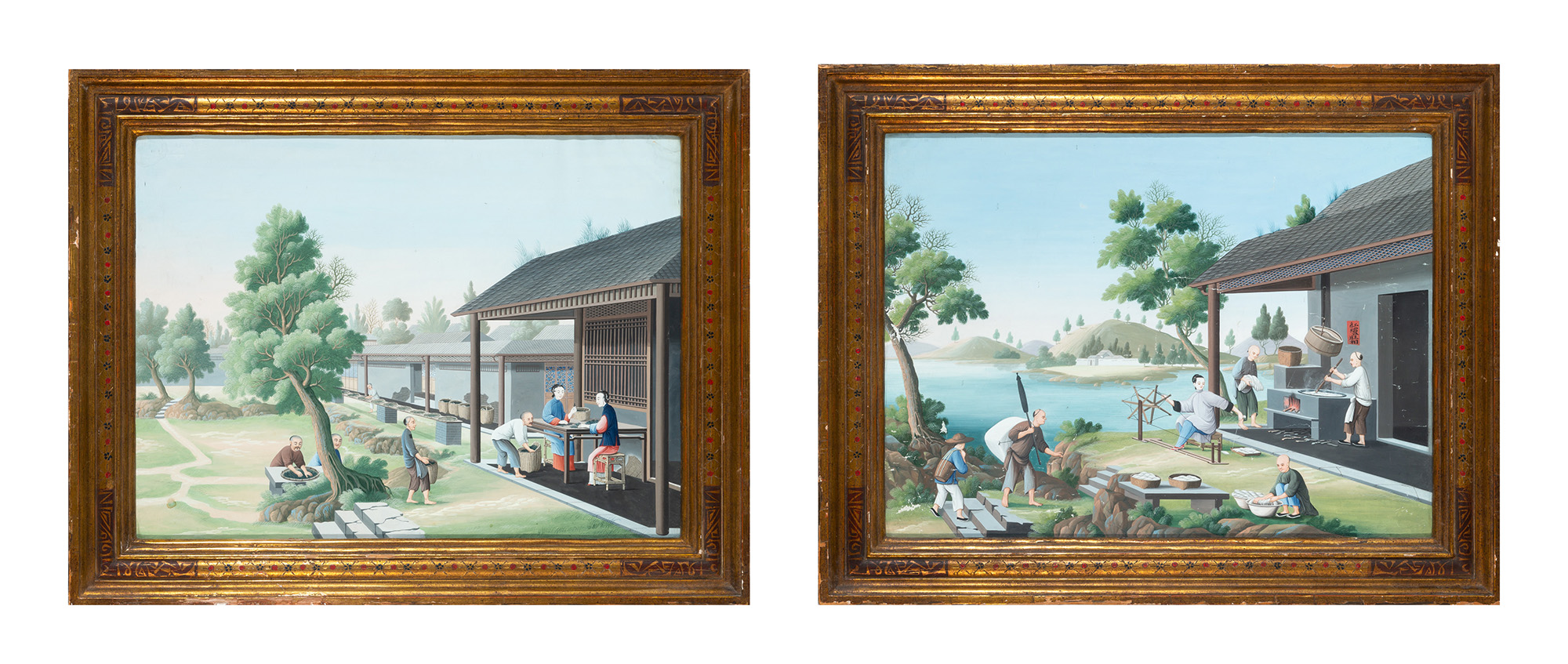 Lot image - Two China Trade Paintings