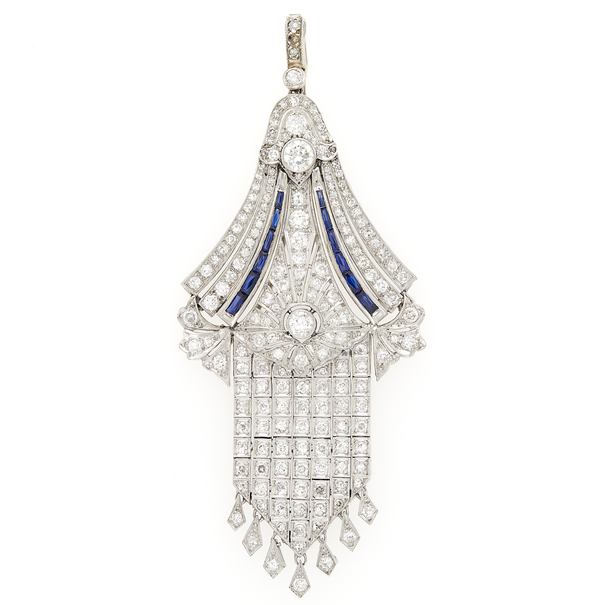 Lot image - Platinum, Diamond and Synthetic Sapphire Fringe Enhancer