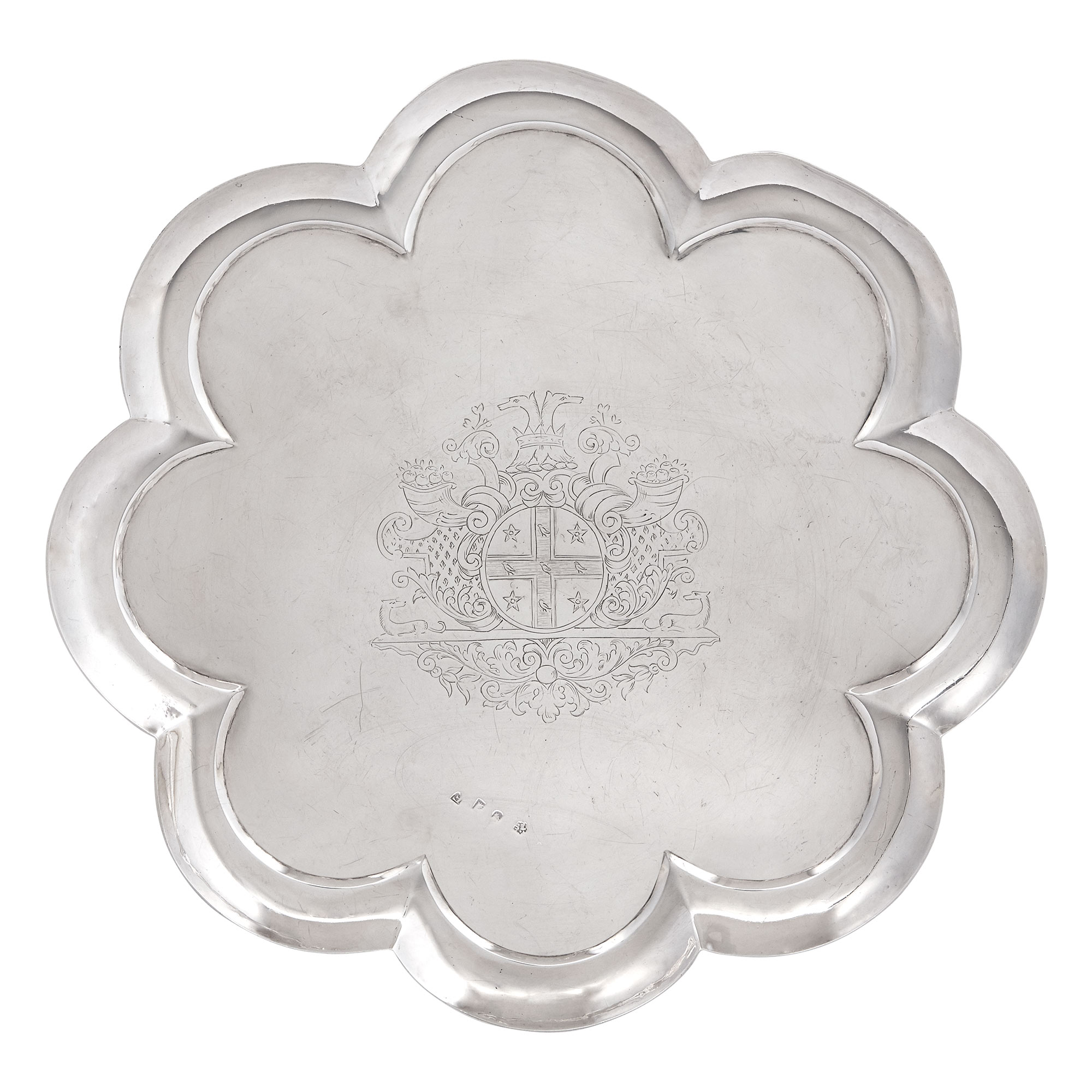 Lot image - George I Britannia Standard Silver Salver