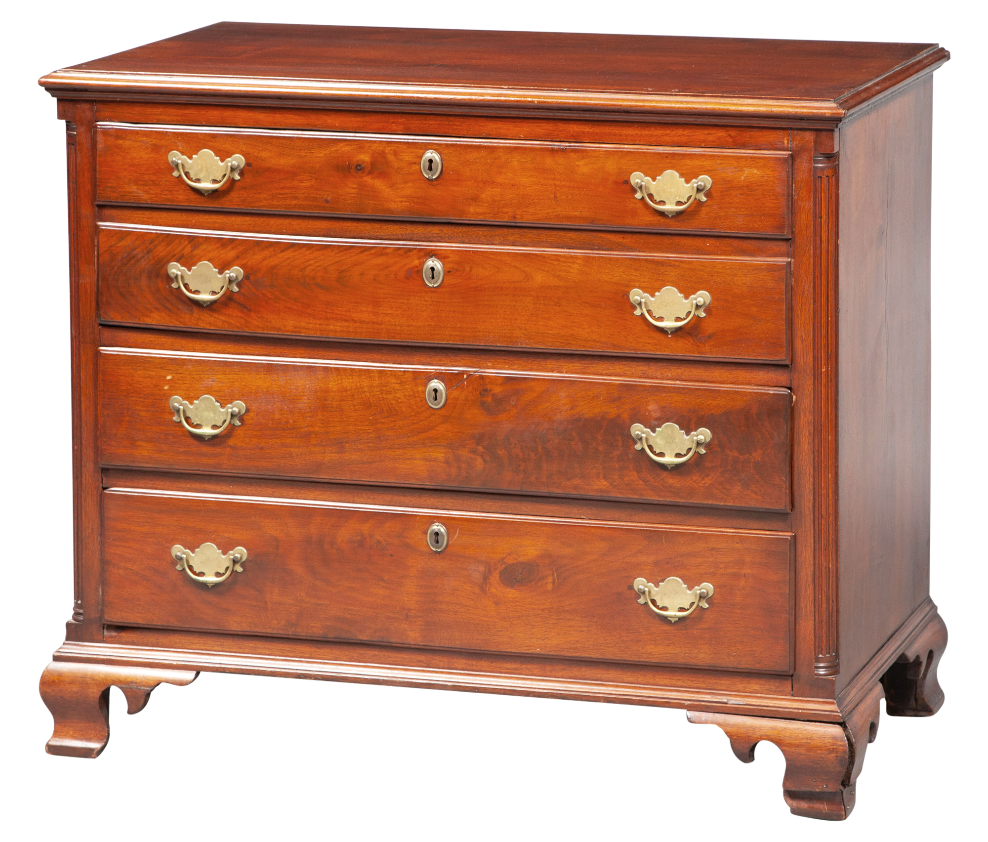 Lot image - Chippendale Walnut Chest of Drawers