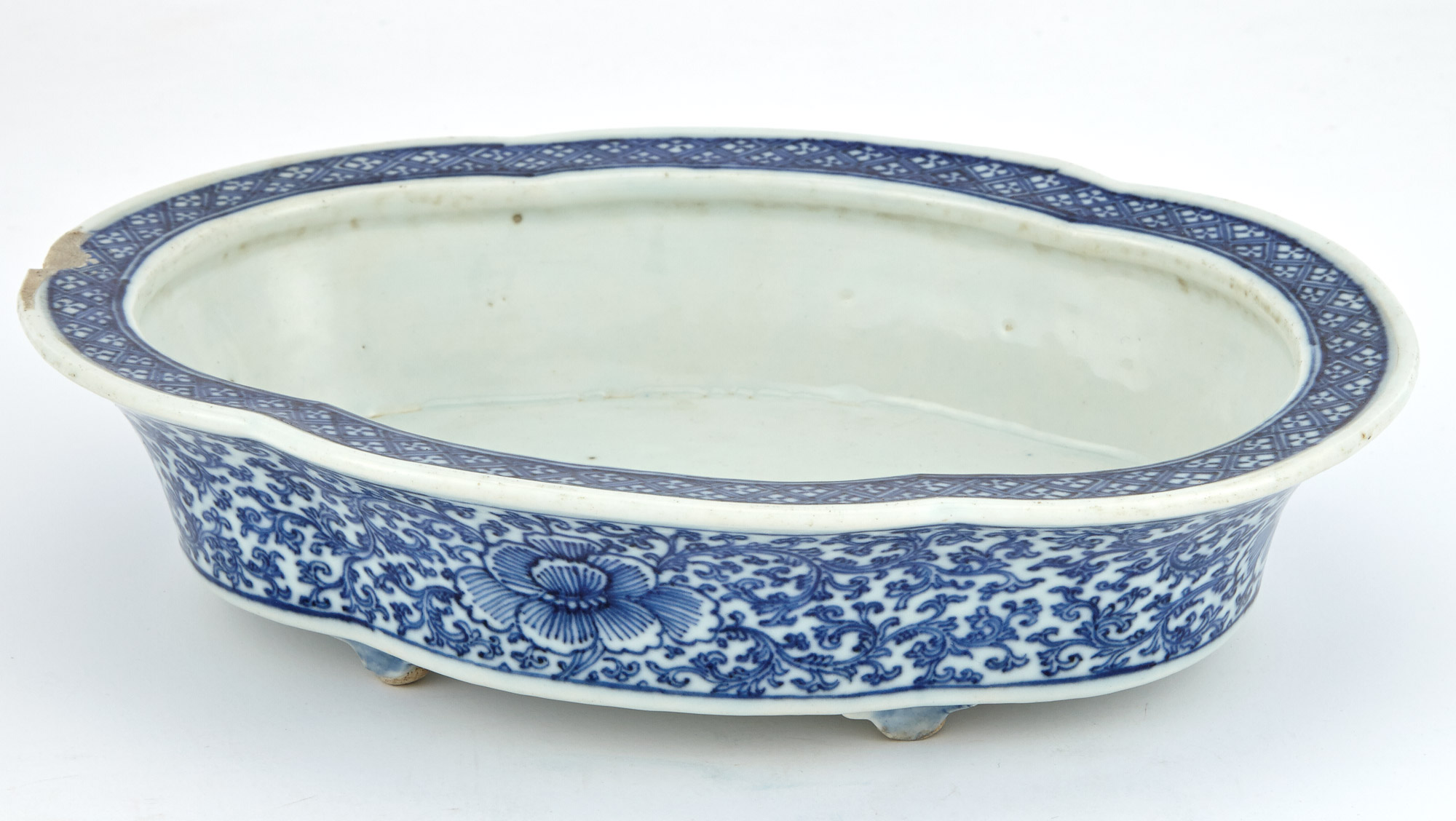 Lot image - Chinese Blue and White Porcelain Narcissus Planter