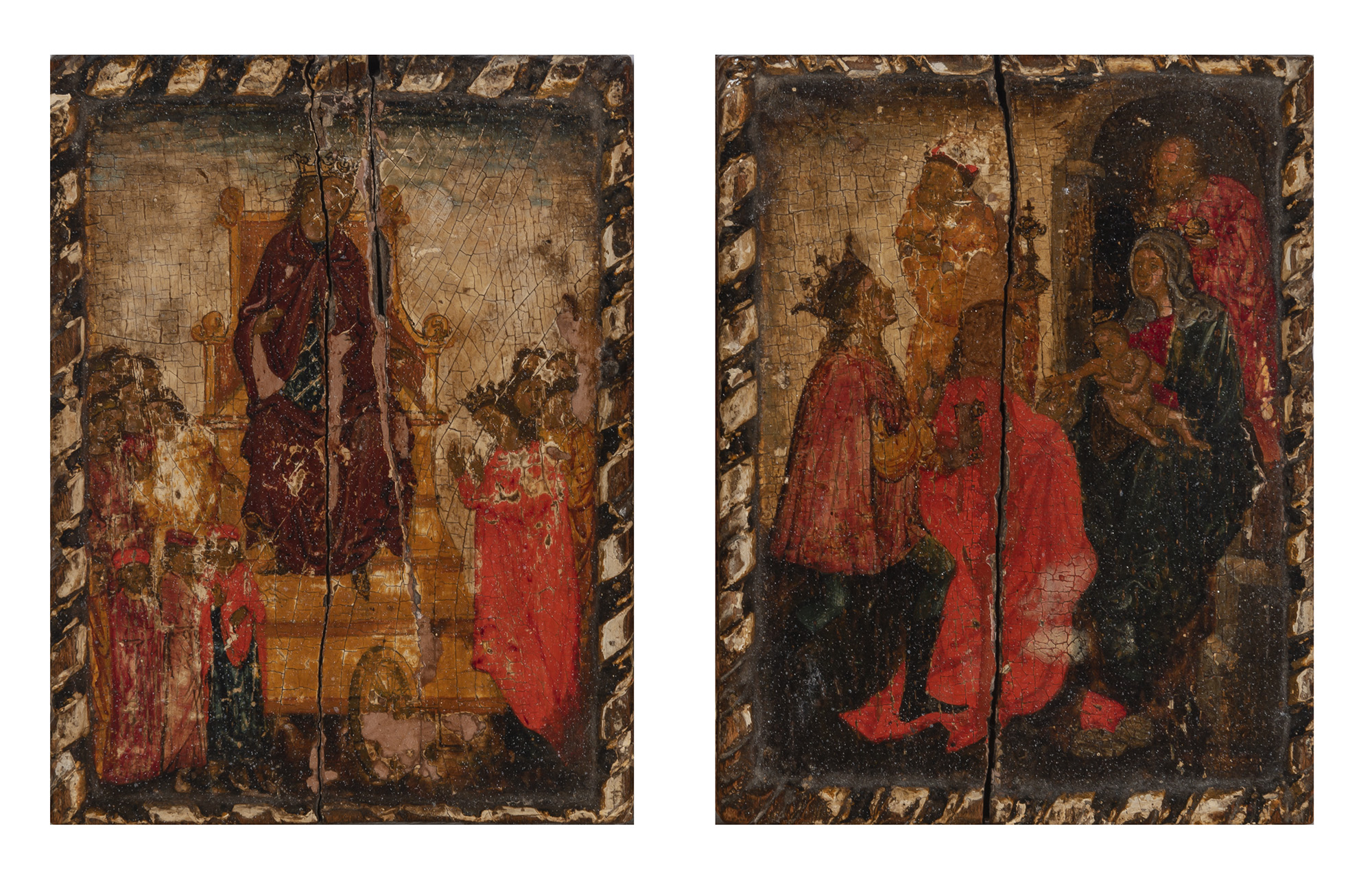 Lot image - Latin American Naive School  Adoration of the Magi