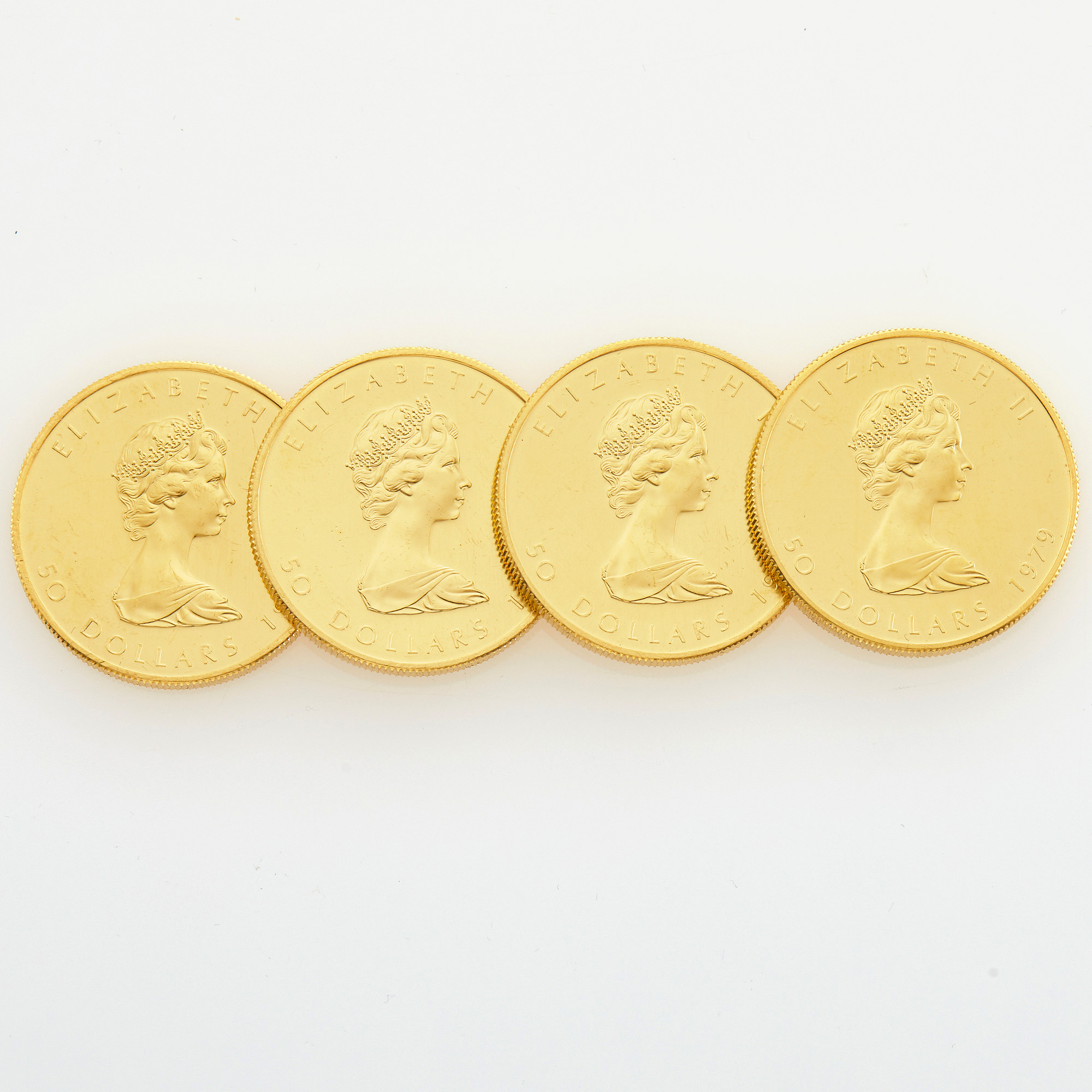 Lot image - Canada 1979 $50 Gold Maple Leafs