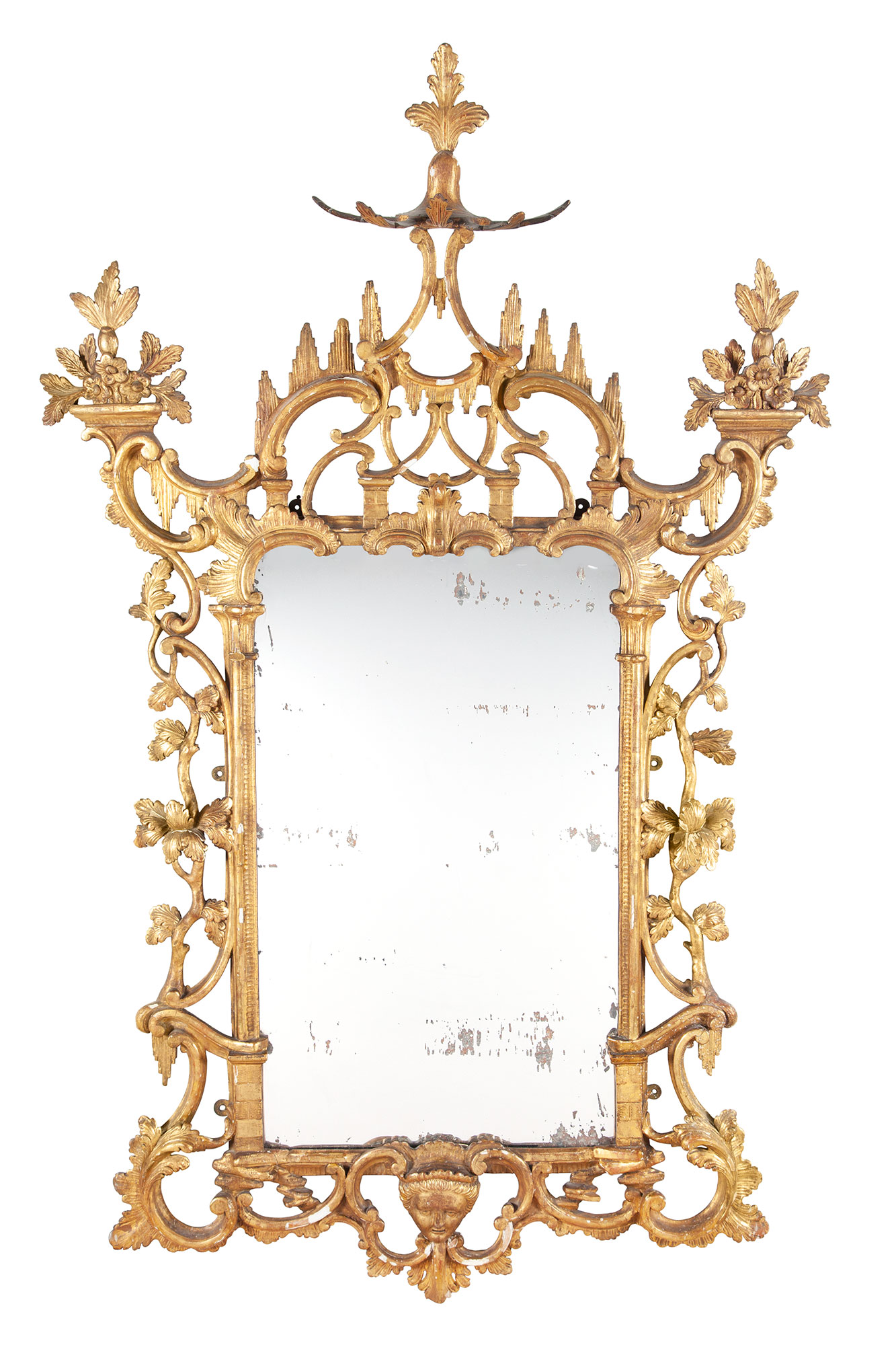 Lot image - Irish George III Giltwood Mirror