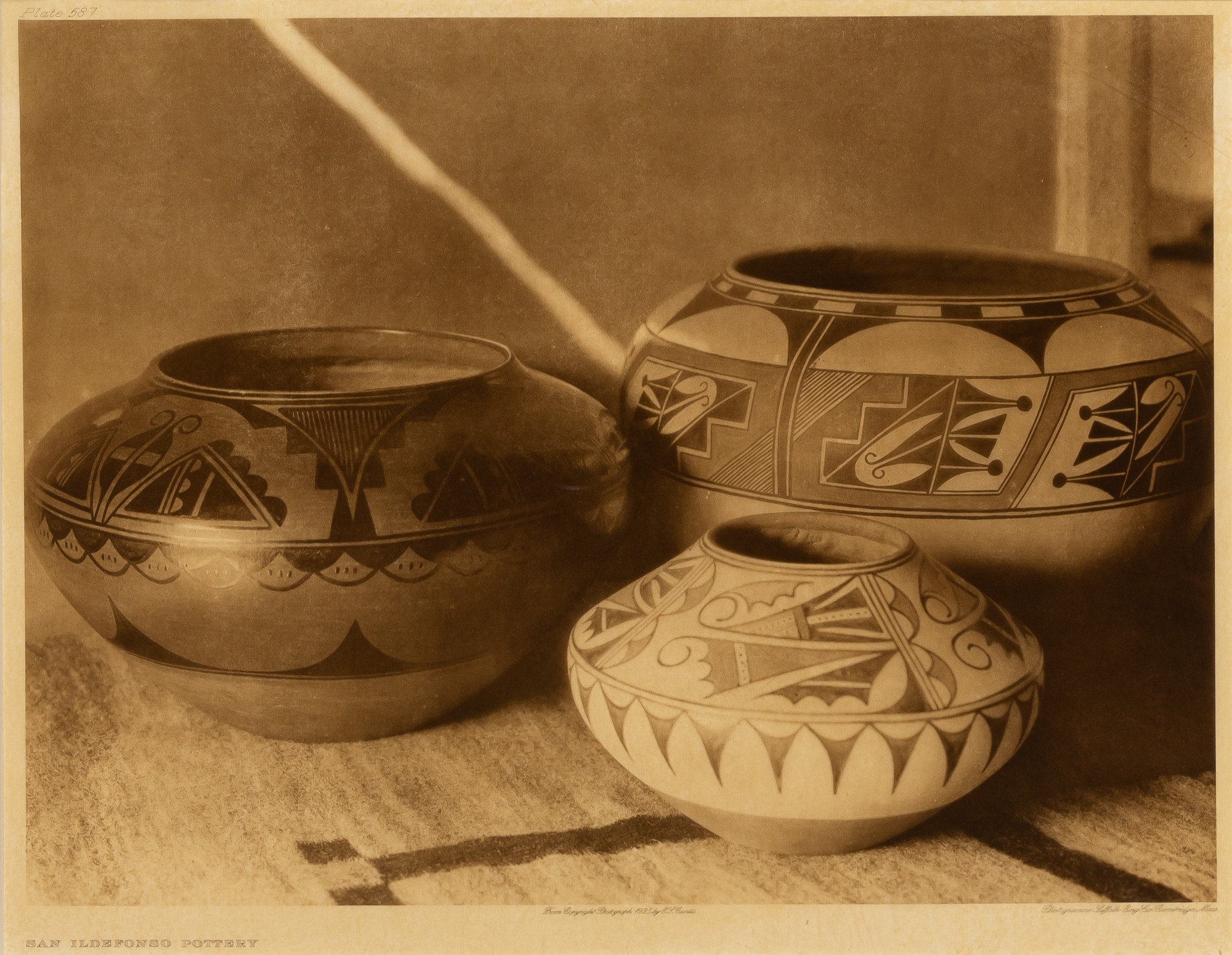 Lot image - CURTIS, EDWARD SHERRIF (1868-1952)  Three photogravures from the North American Indian Portfolio.