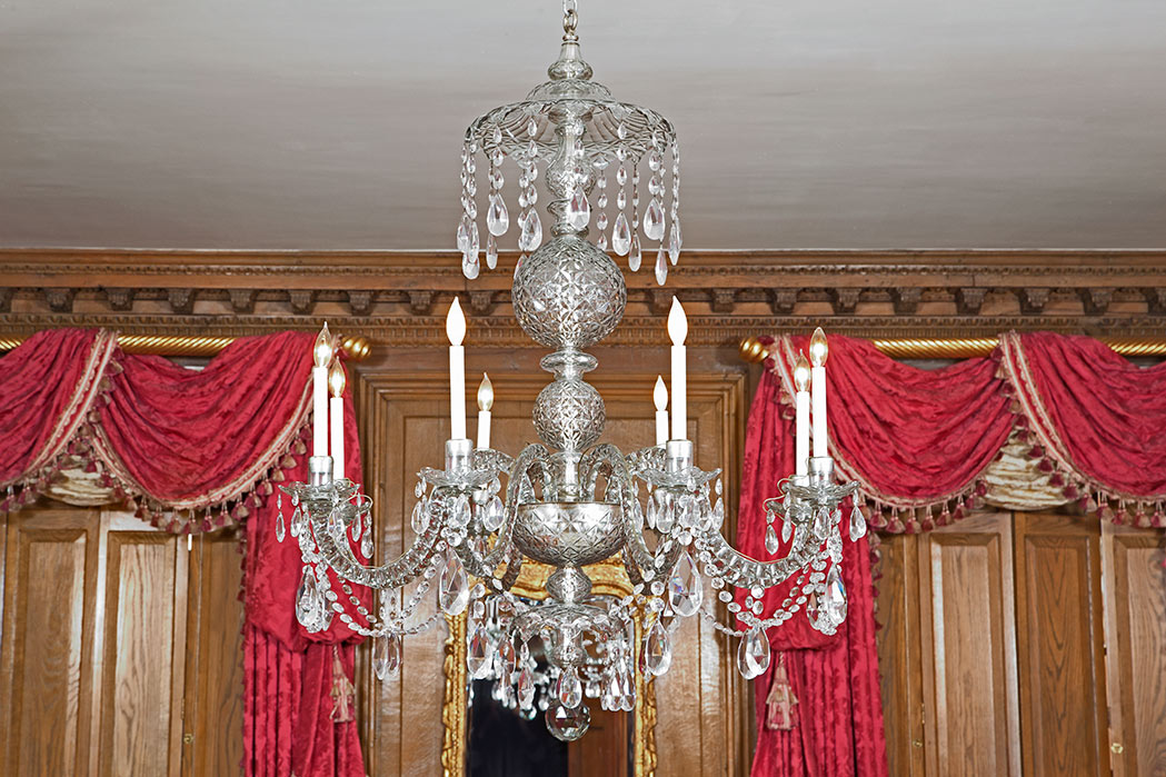 Lot image - George II Style Cut-Glass Eight-Light Chandelier