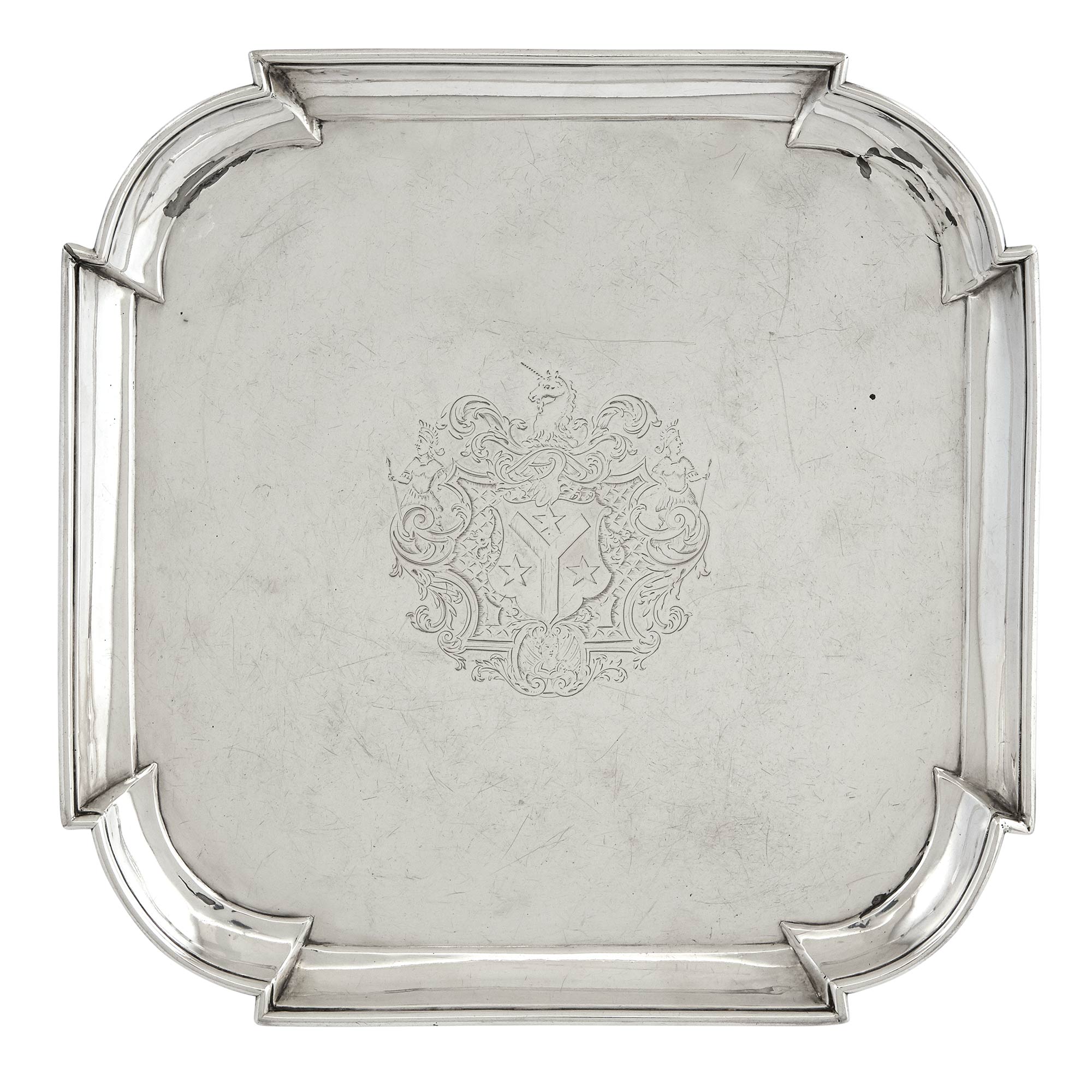 Lot image - George II Irish Sterling Silver Salver