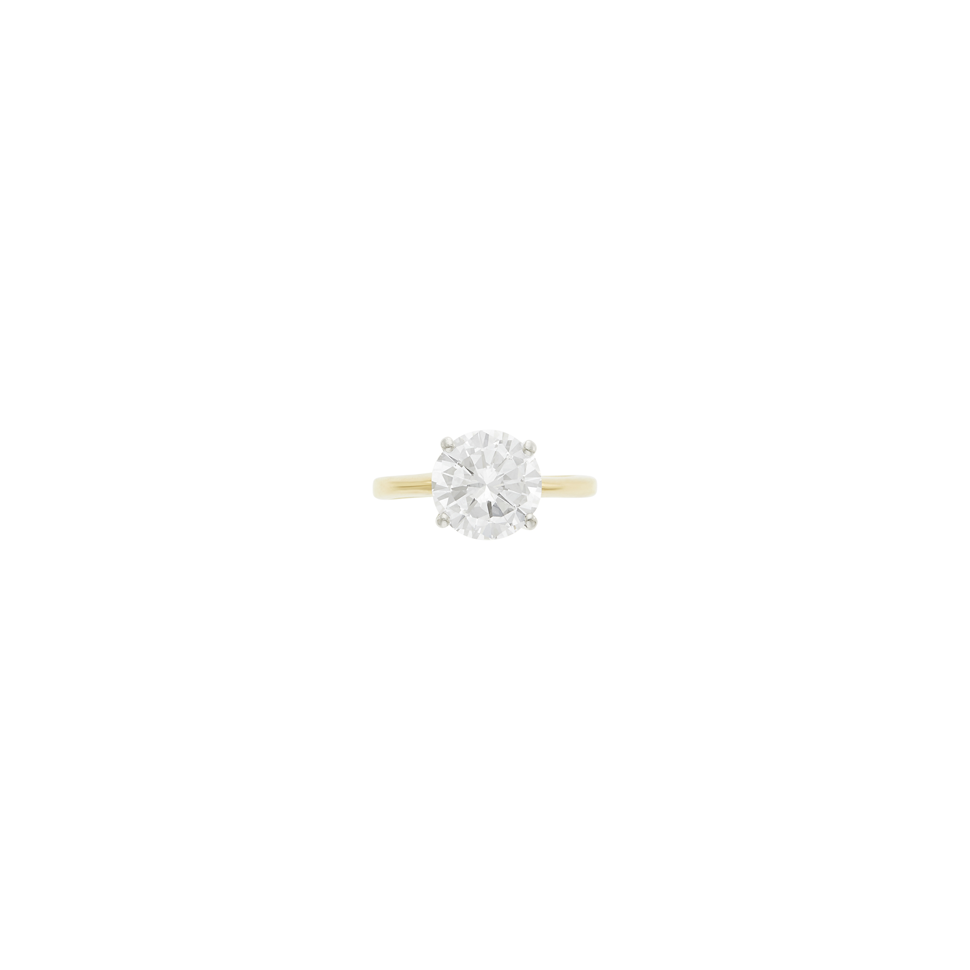 Lot image - Two-Color Gold and Diamond Ring