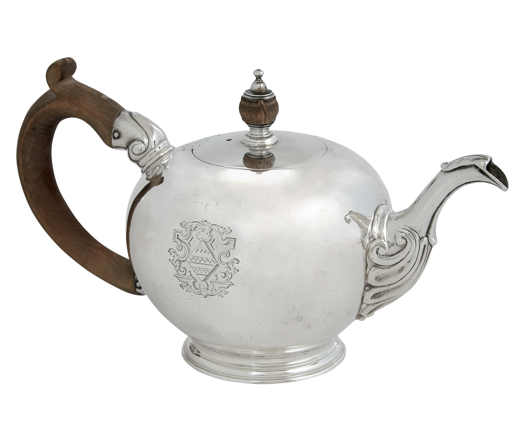 Lot image - George II Sterling Silver Teapot