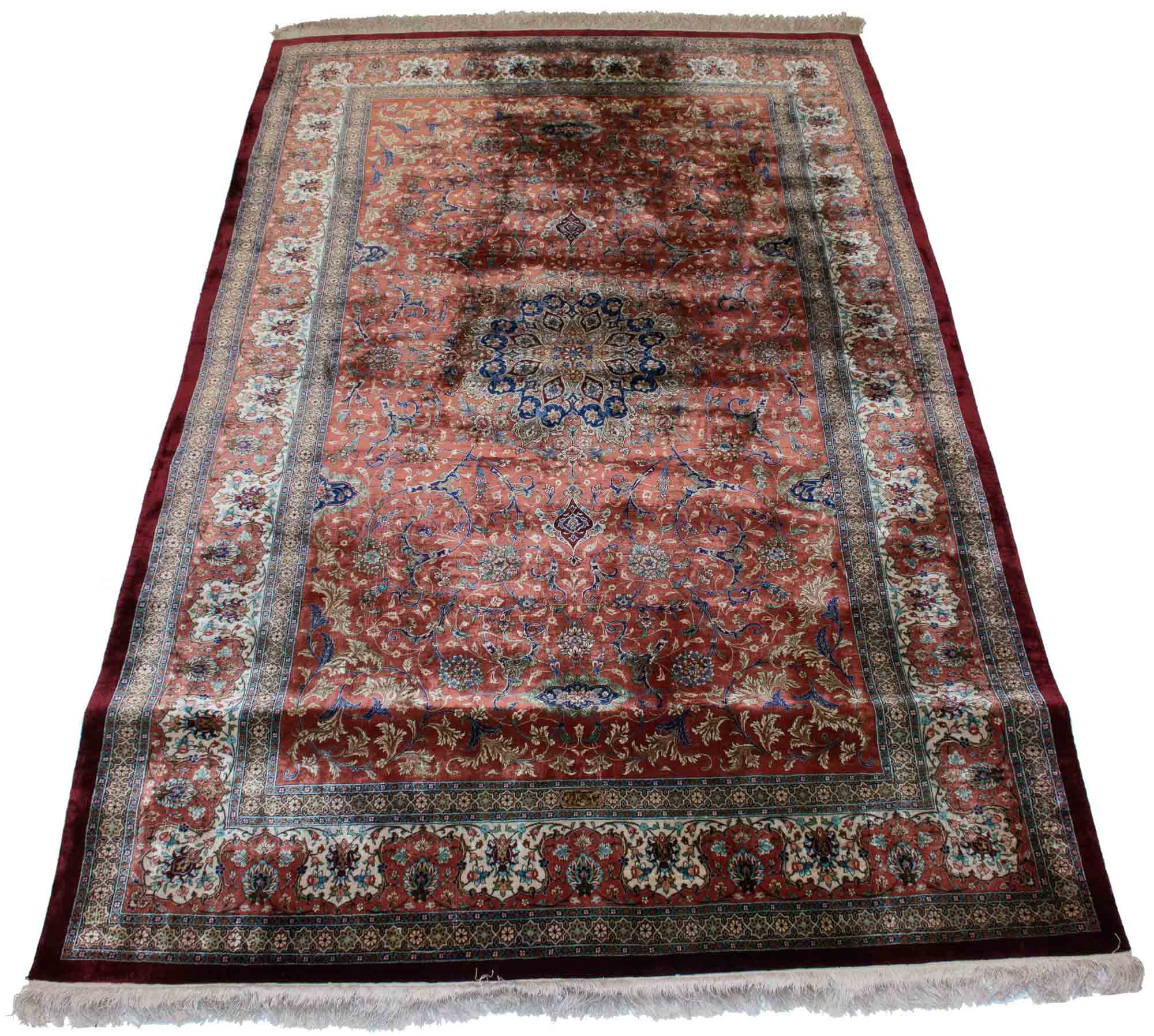 Lot image - Qum Silk Rug