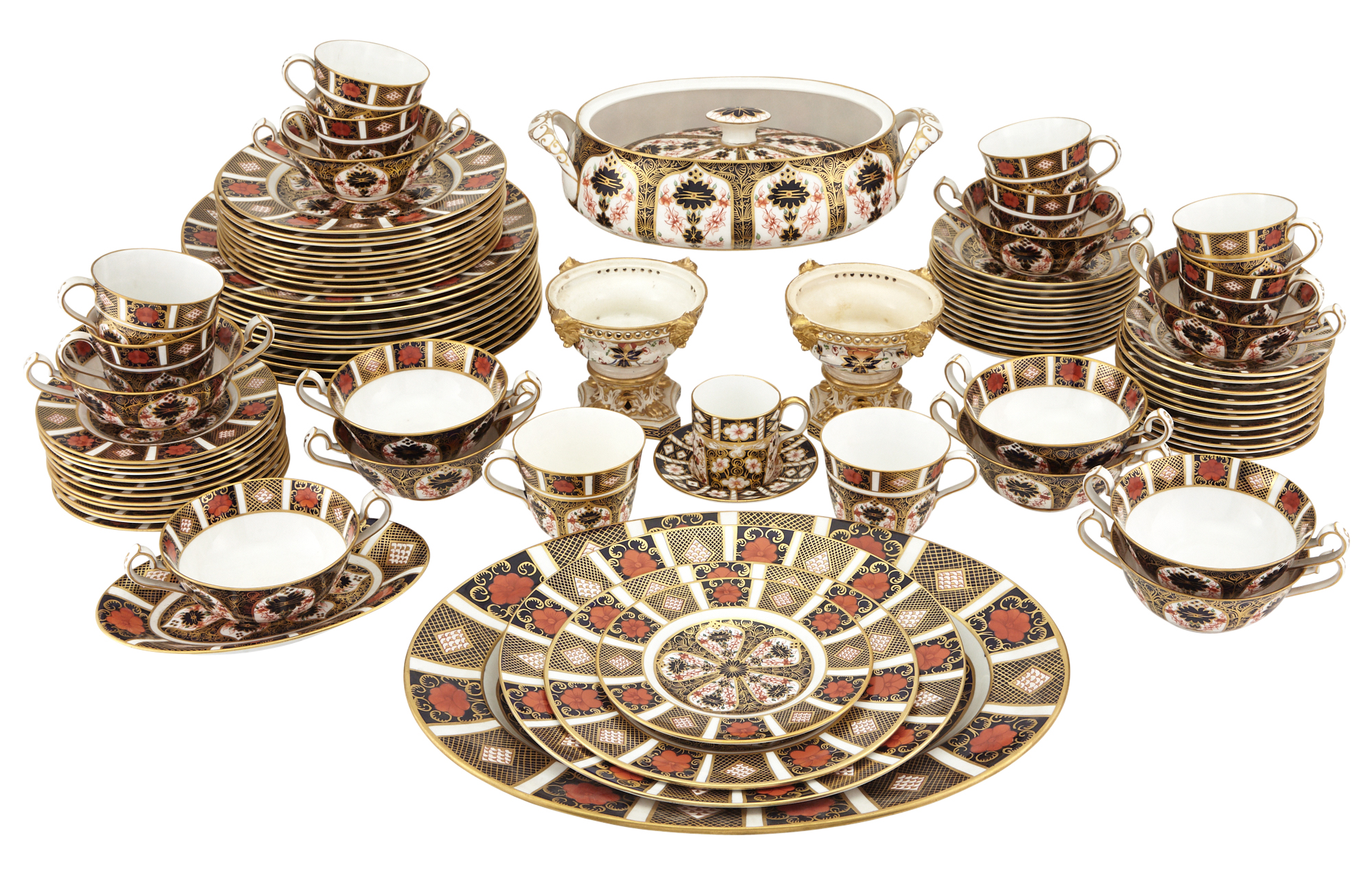 Lot image - Royal Crown Derby Porcelain Old Imari