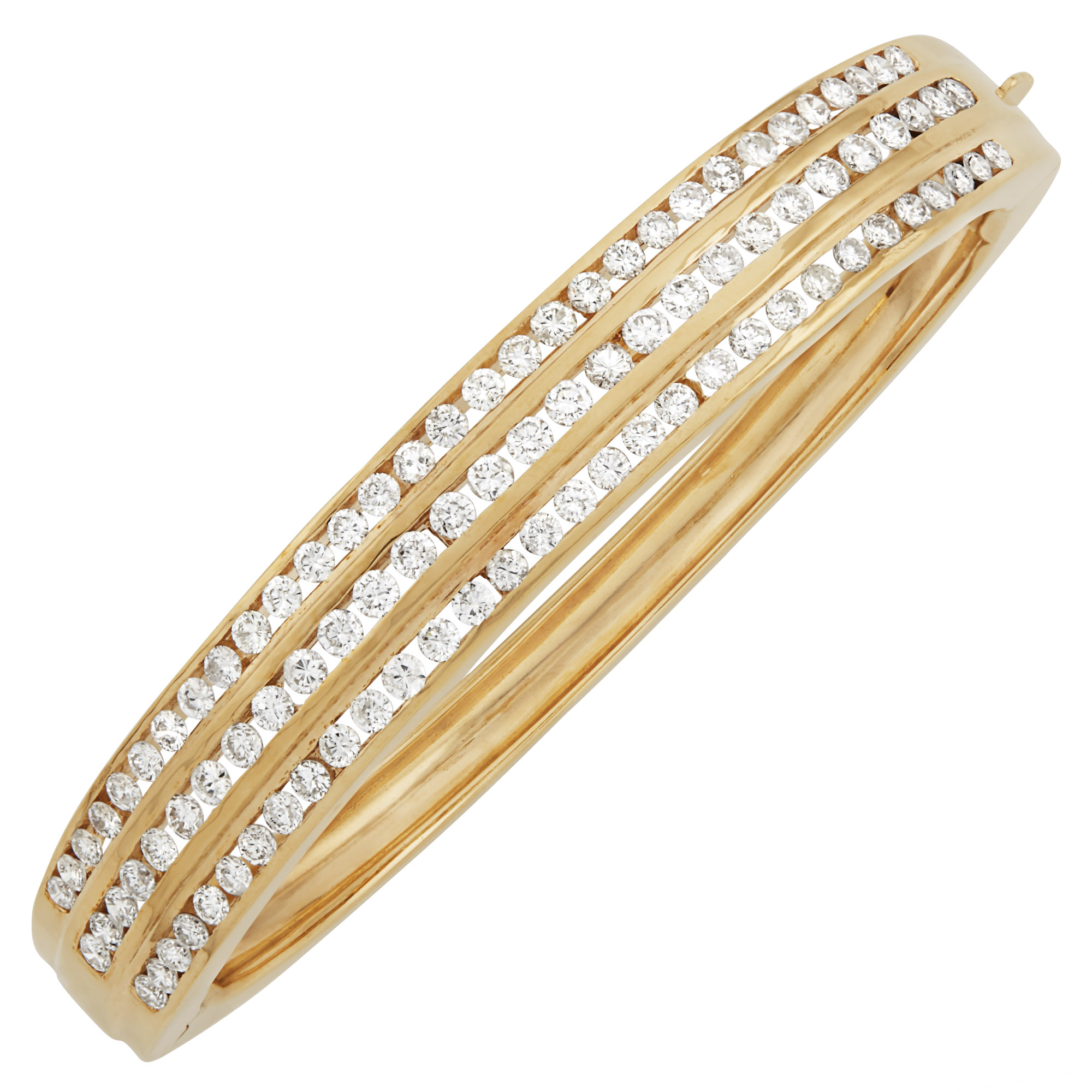 Lot image - Gold and Diamond Bangle Bracelet